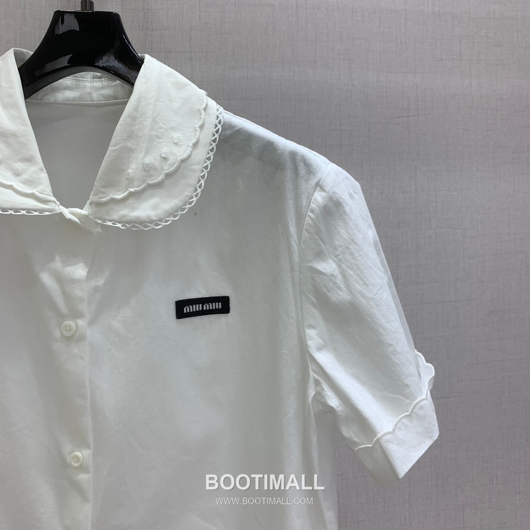 Dior SS26 Cotton Linen Lace Logo Collar Blouse 디올 SS26 코튼 린넨 레이스 로고 화이트 블라우스 7