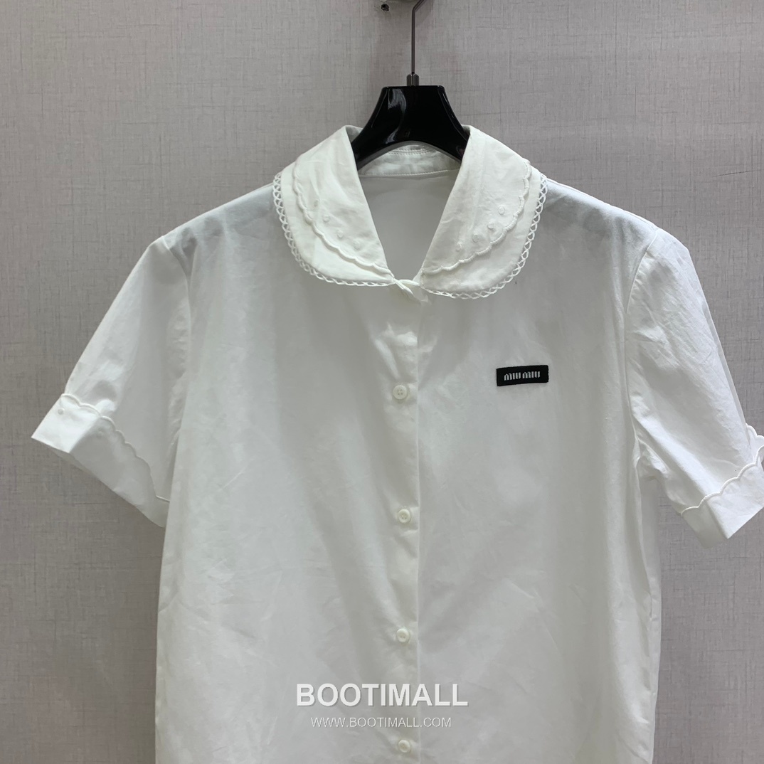 Dior SS26 Cotton Linen Lace Logo Collar Blouse 디올 SS26 코튼 린넨 레이스 로고 화이트 블라우스 8