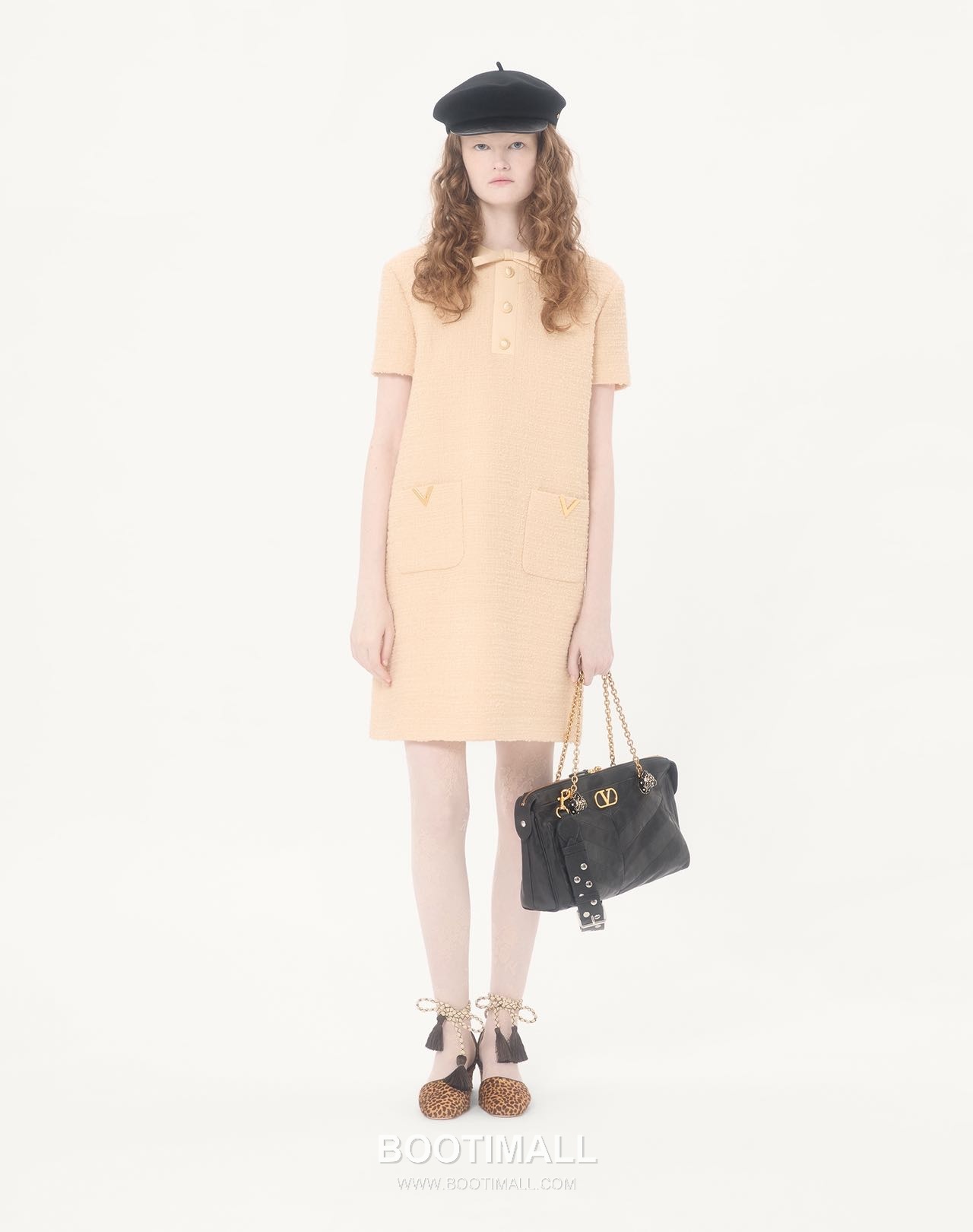 Valentino SS26 Tweed Bow Short Sleeve One Piece 발렌티노 SS26 트위드 리본 반팔 핑크 원피스 16