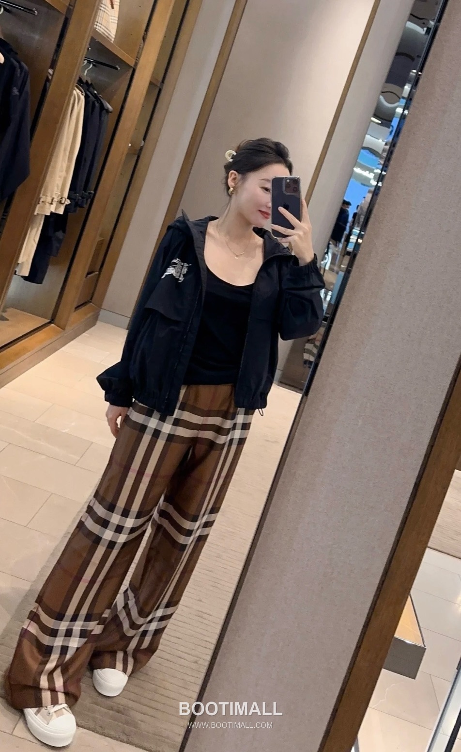 Burberry SS26 Cotton Check Straight Fit Pants 버버리 SS26 코튼 체크 스트레이트핏 브라운 팬츠 6