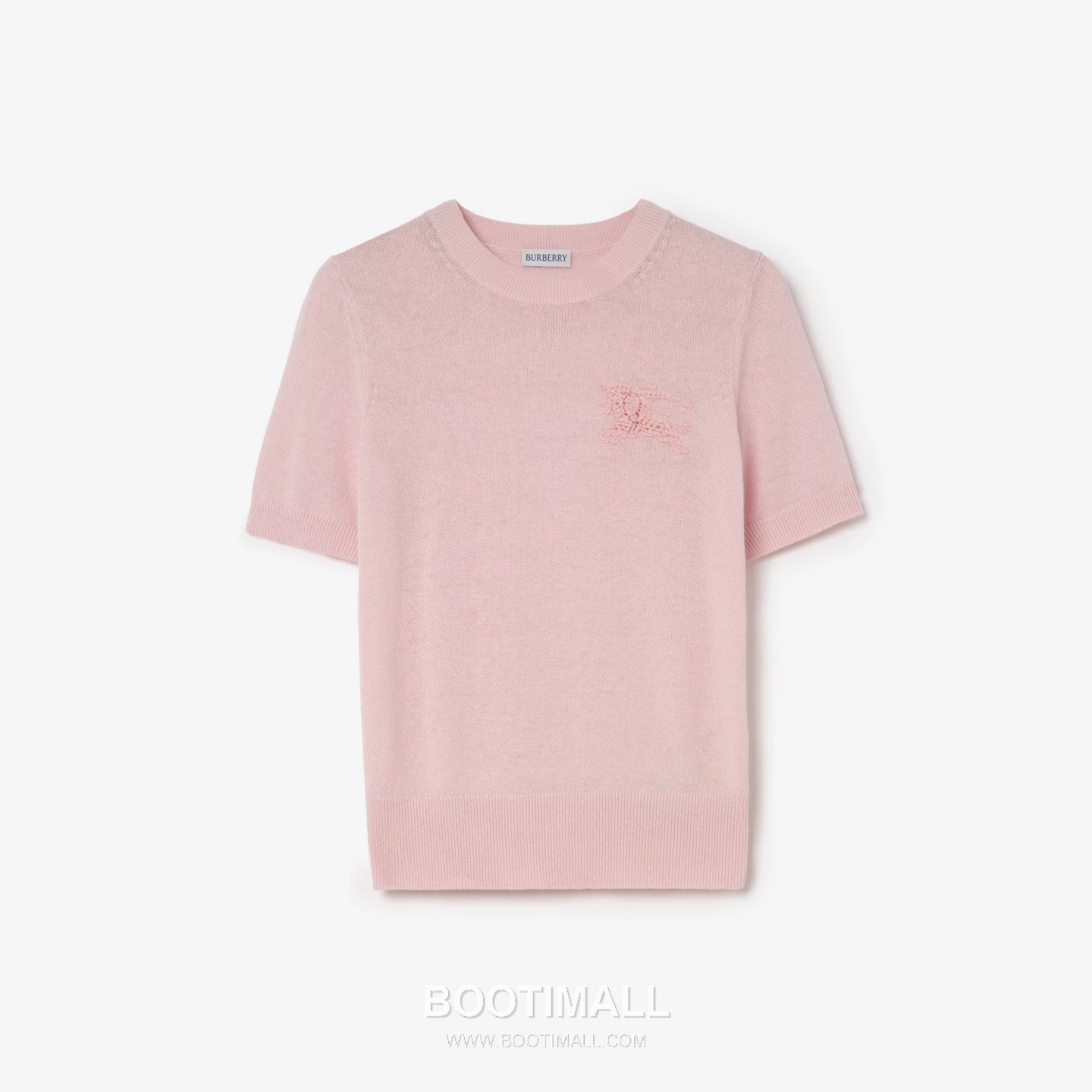 Burberry SS26 Wool Knight Logo Embroidered Knit T-Shirt 버버리 SS26 울 기사 로고 자수 니트 블랙 티셔츠 1