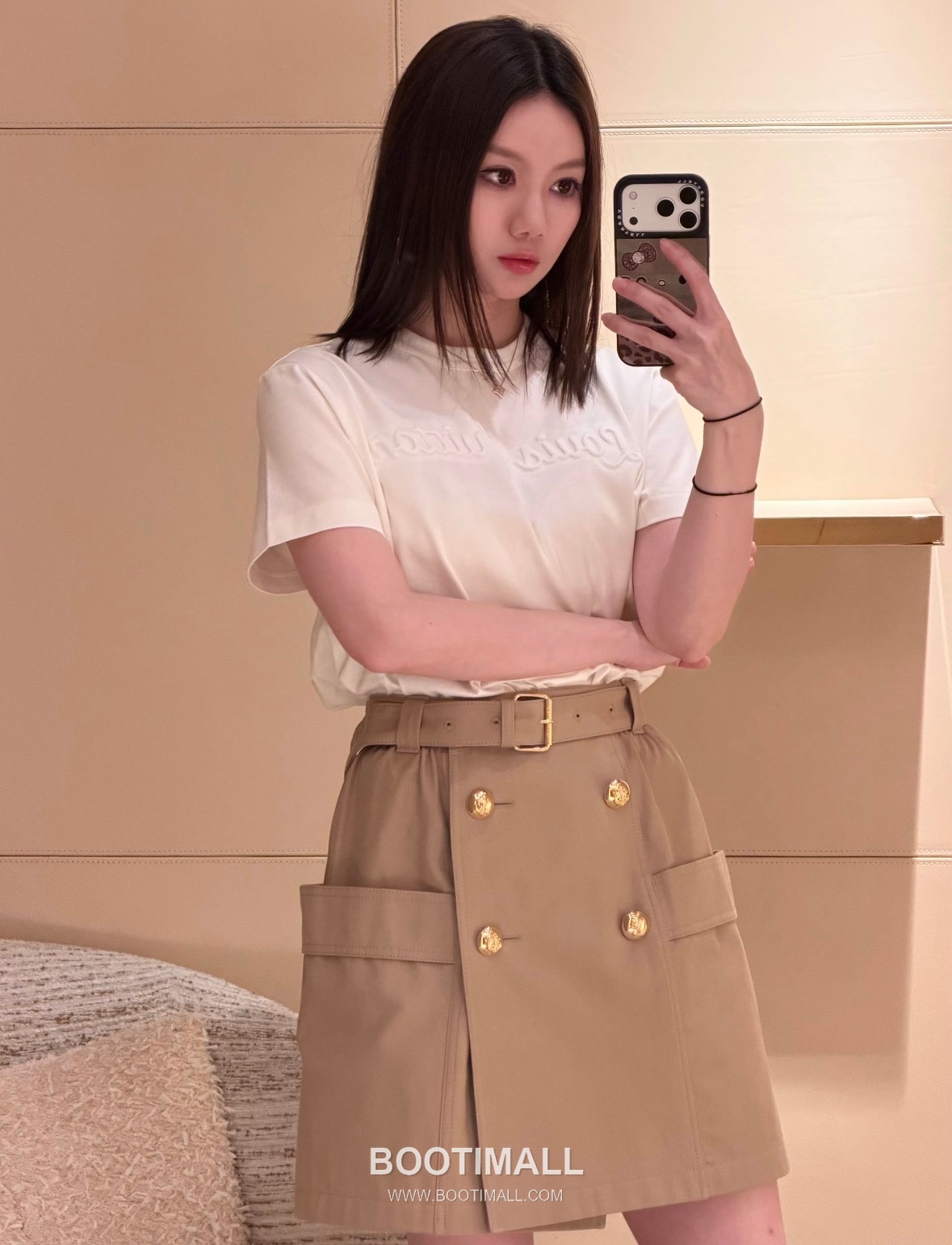 Louis Vuitton SS26 Cotton Cargo Belted Midi Skirt 루이비통 SS26 코튼 카고 벨트 카멜 스커트 2
