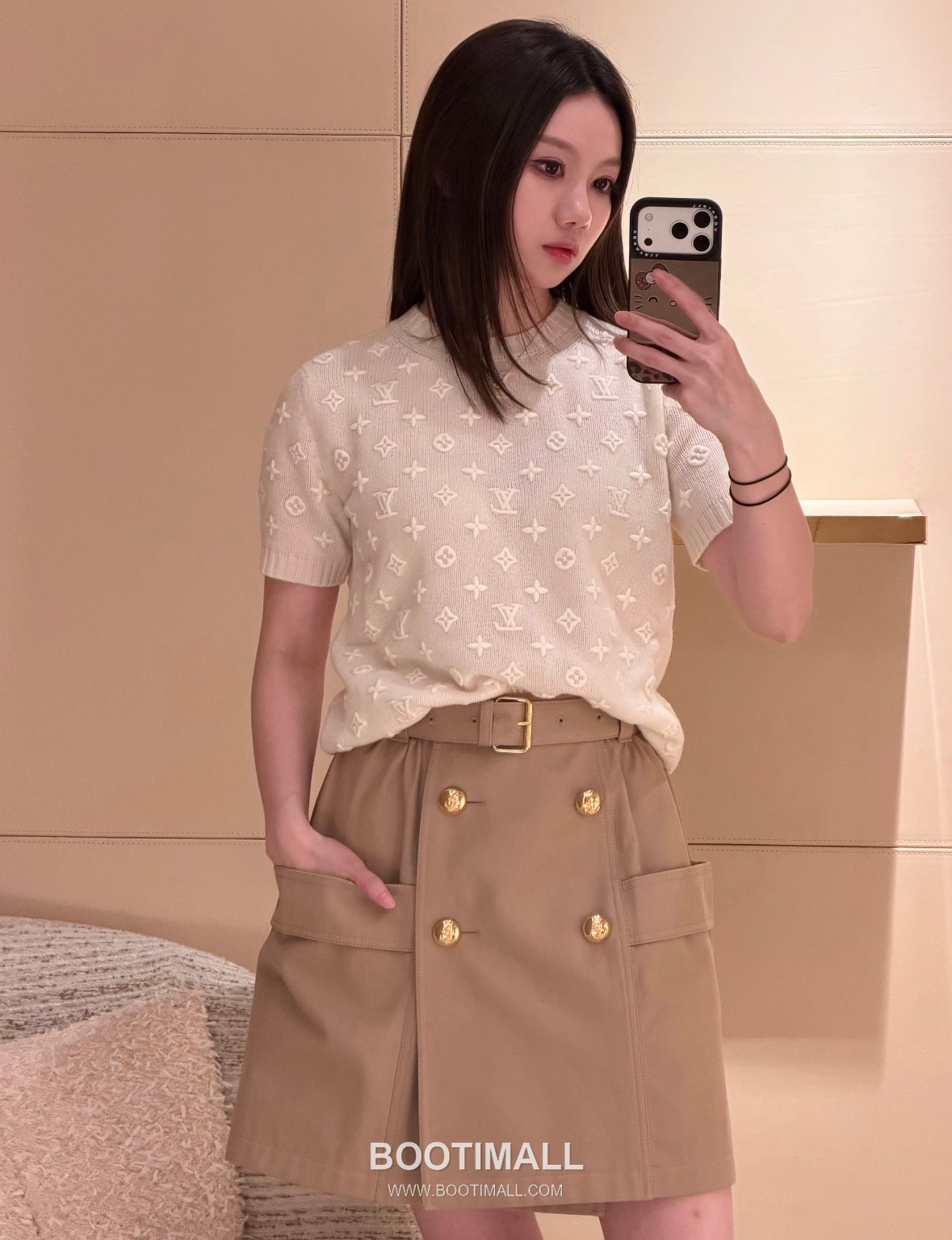 Louis Vuitton SS26 Cotton Cargo Belted Midi Skirt 루이비통 SS26 코튼 카고 벨트 카멜 스커트 4