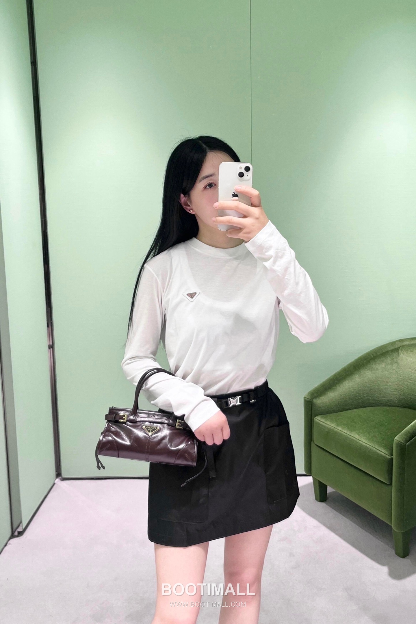 Prada SS26 Nylon Belt A-Line Mini Skirt 프라다 SS26 나일론 벨트 A라인 블랙 스커트 6