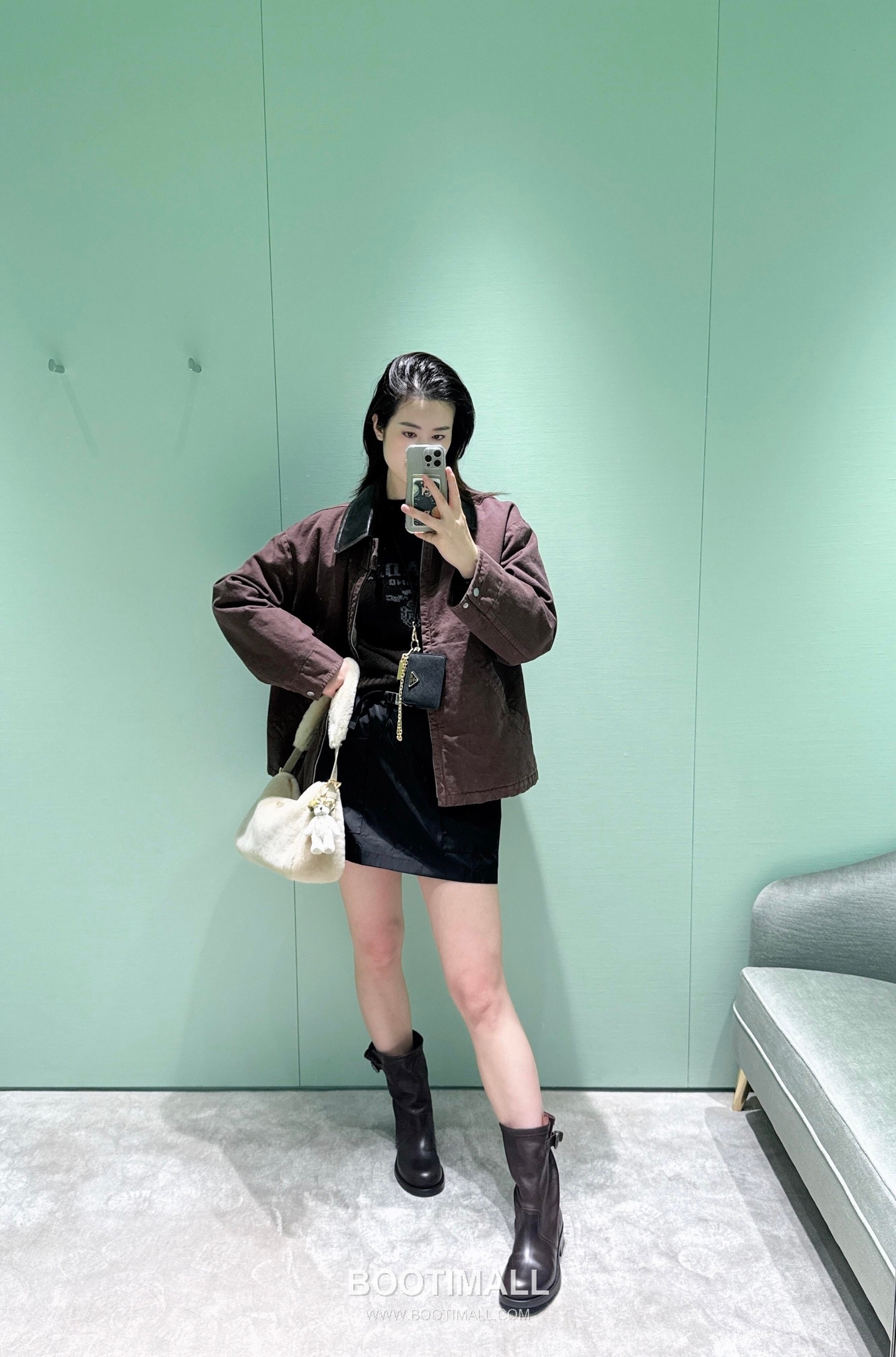 Prada SS26 Nylon Belt A-Line Mini Skirt 프라다 SS26 나일론 벨트 A라인 블랙 스커트 7
