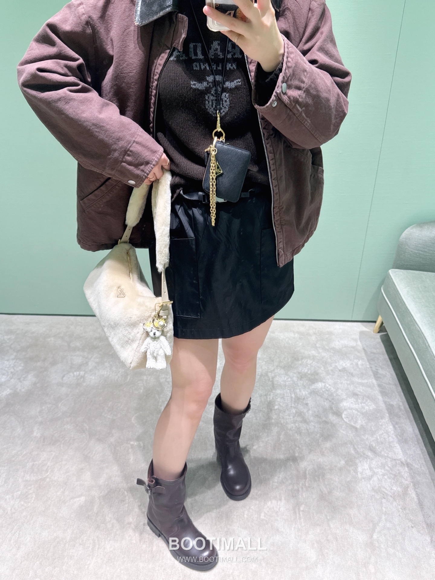 Prada SS26 Nylon Belt A-Line Mini Skirt 프라다 SS26 나일론 벨트 A라인 블랙 스커트 8