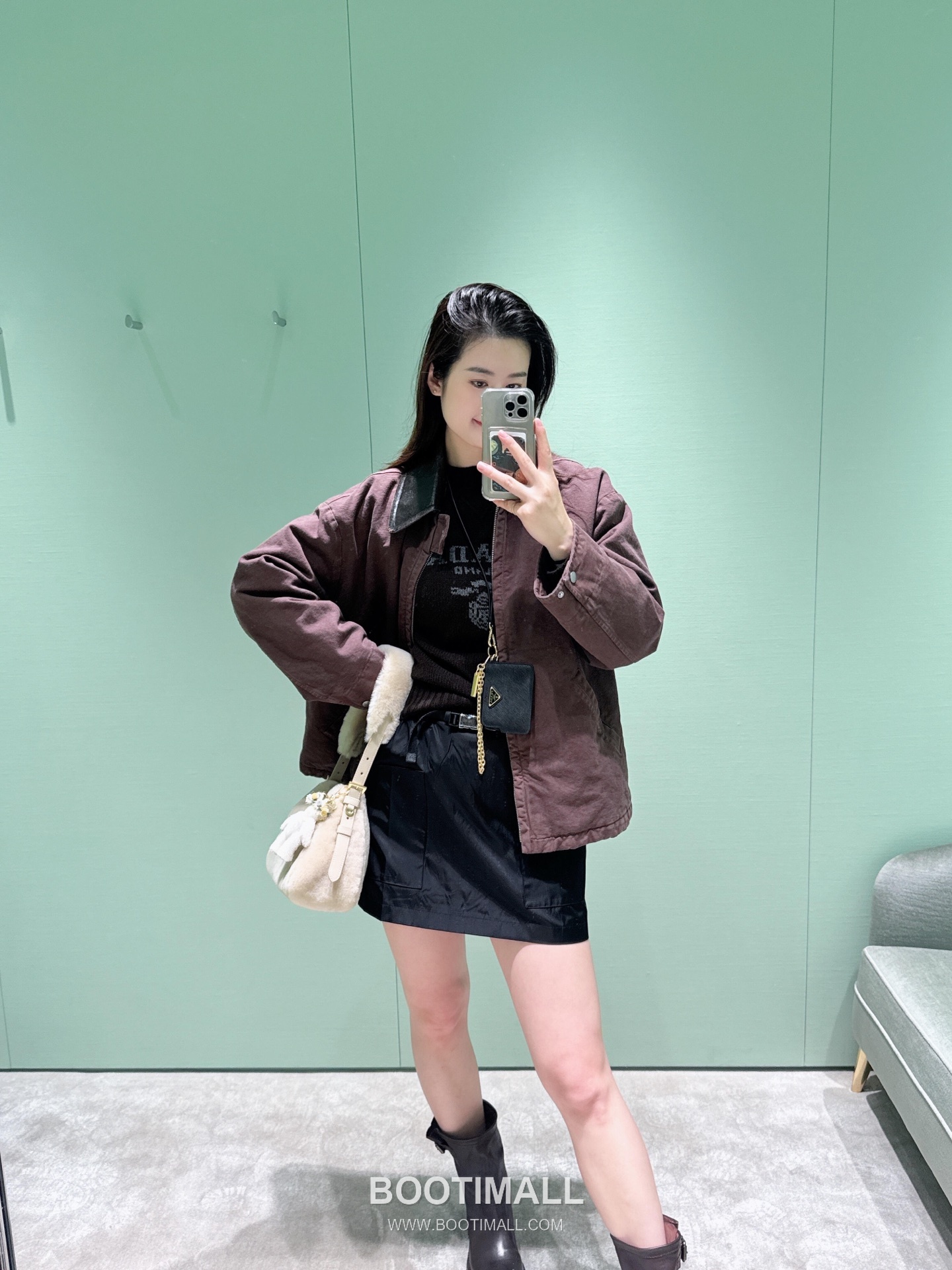 Prada SS26 Nylon Belt A-Line Mini Skirt 프라다 SS26 나일론 벨트 A라인 블랙 스커트 9