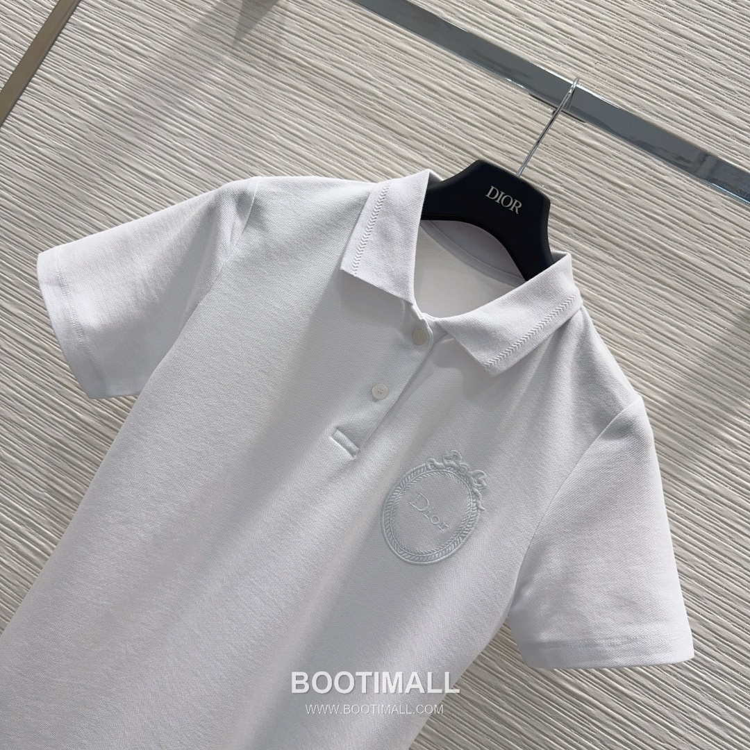 Dior SS26 Cotton Polo Collar Logo T-Shirt 디올 SS26 코튼 폴로 카라 로고 화이트 티셔츠 11