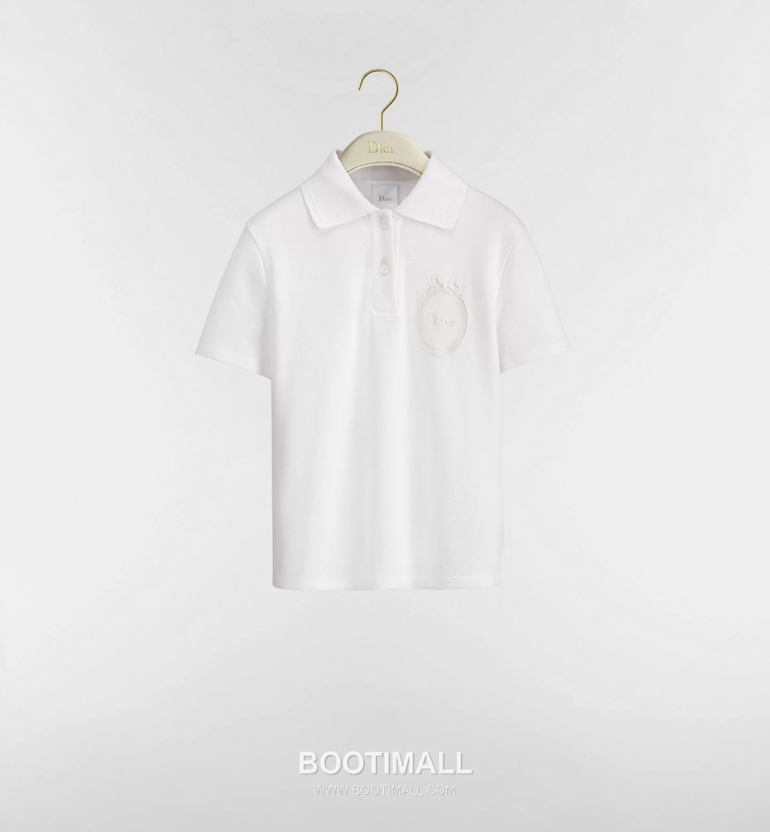 Dior SS26 Cotton Polo Collar Logo T-Shirt 디올 SS26 코튼 폴로 카라 로고 화이트 티셔츠 19