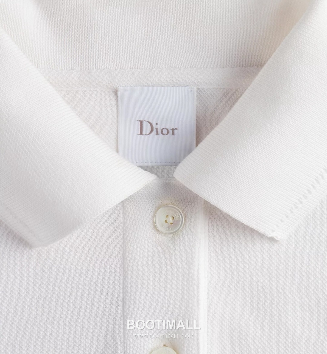 Dior SS26 Cotton Polo Collar Logo T-Shirt 디올 SS26 코튼 폴로 카라 로고 화이트 티셔츠 23