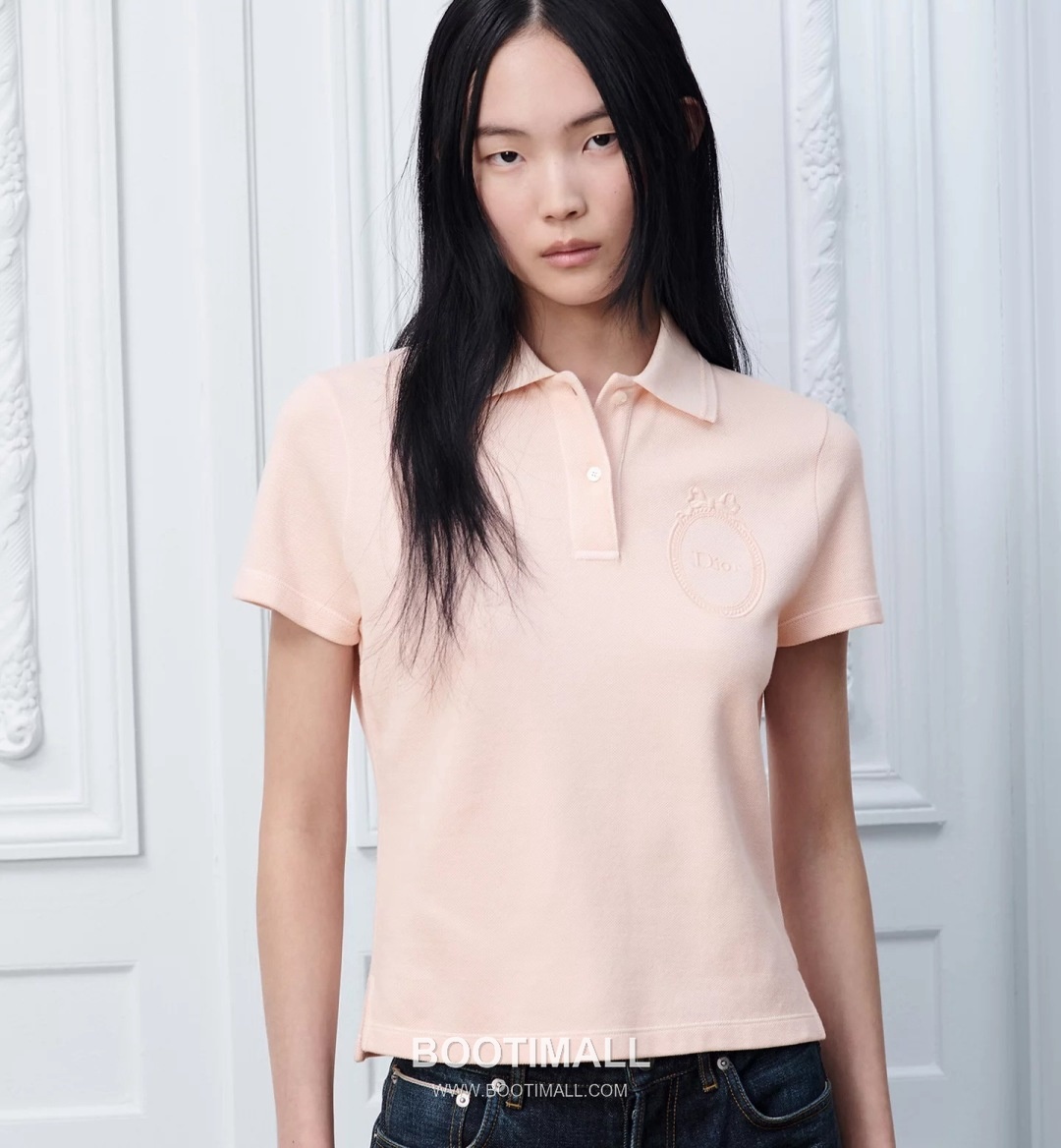 Dior SS26 Cotton Polo Collar Logo T-Shirt 디올 SS26 코튼 폴로 카라 로고 화이트 티셔츠 20