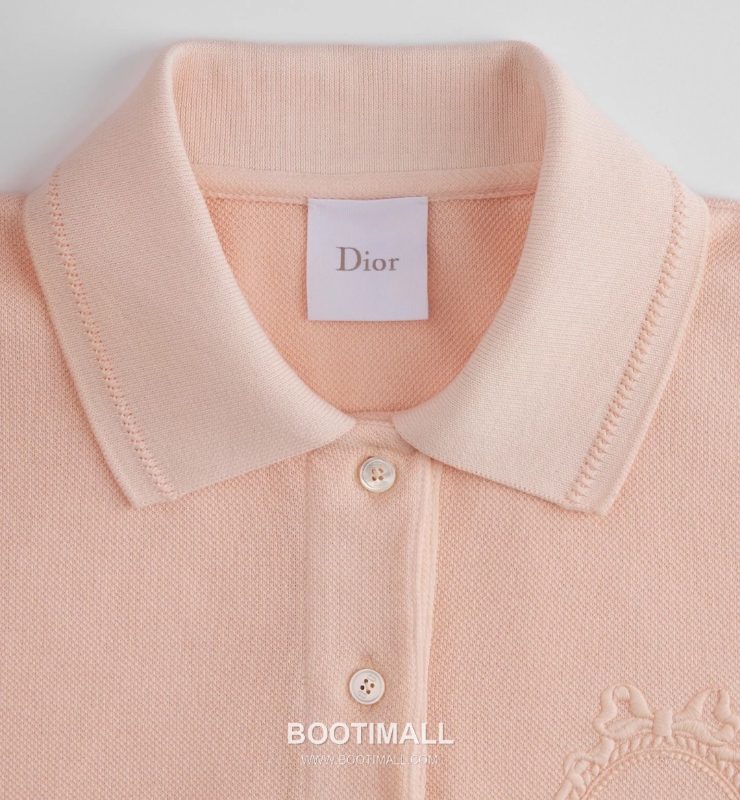 Dior SS26 Cotton Polo Collar Logo T-Shirt 디올 SS26 코튼 폴로 카라 로고 화이트 티셔츠 22