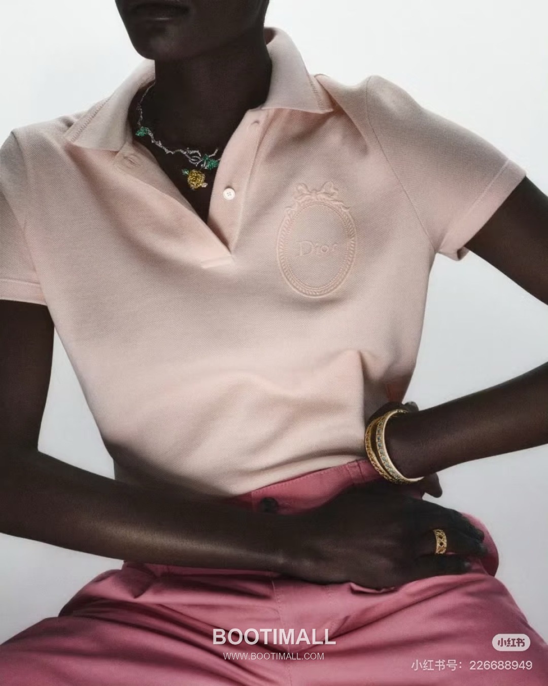 Dior SS26 Cotton Polo Collar Logo T-Shirt 디올 SS26 코튼 폴로 카라 로고 화이트 티셔츠 24