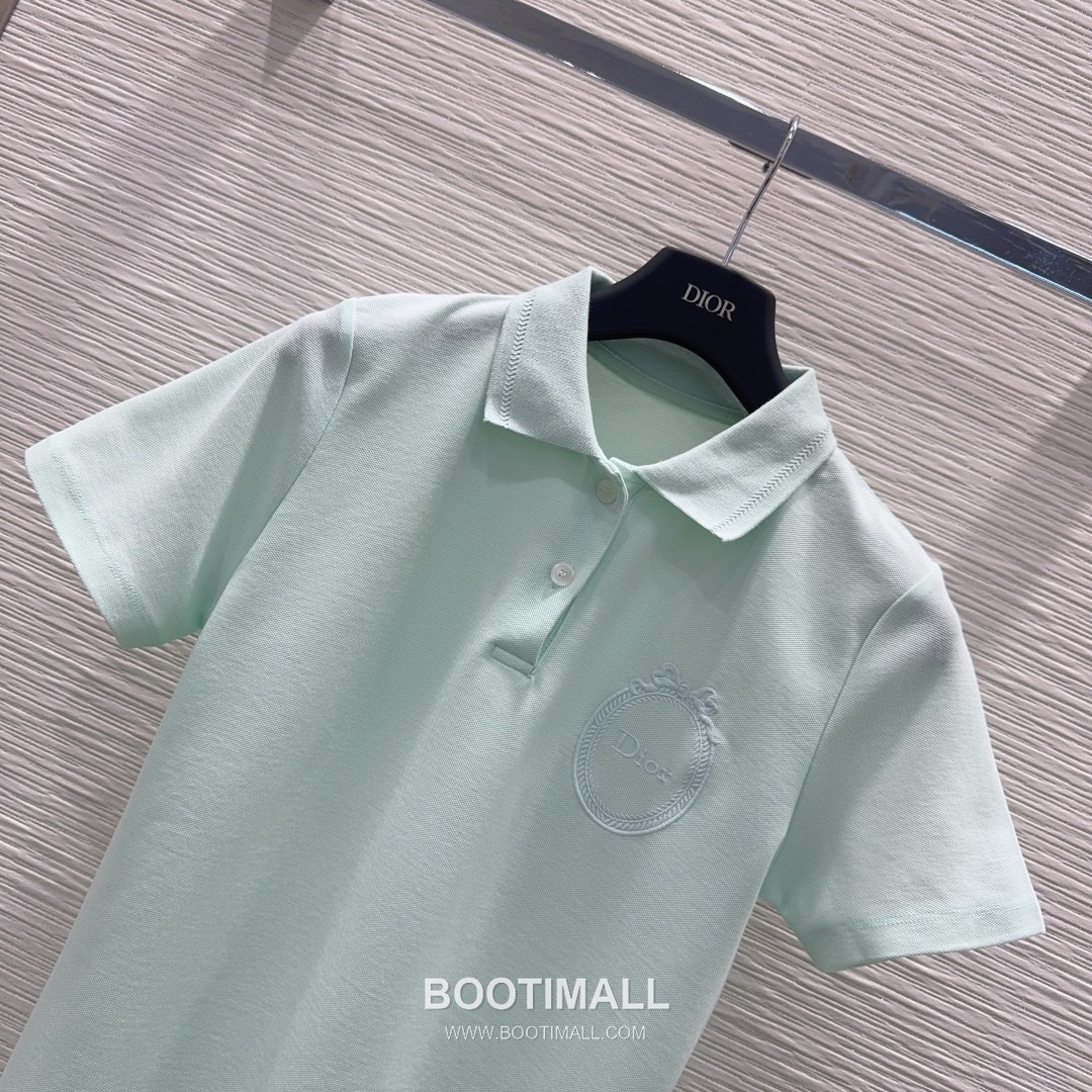 Dior SS26 Cotton Polo Collar Logo T-Shirt 디올 SS26 코튼 폴로 카라 로고 화이트 티셔츠 11