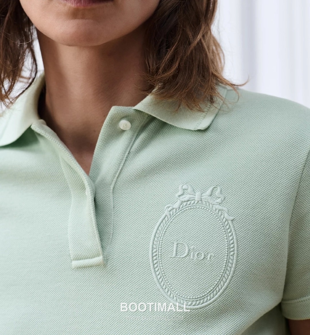 Dior SS26 Cotton Polo Collar Logo T-Shirt 디올 SS26 코튼 폴로 카라 로고 화이트 티셔츠 22