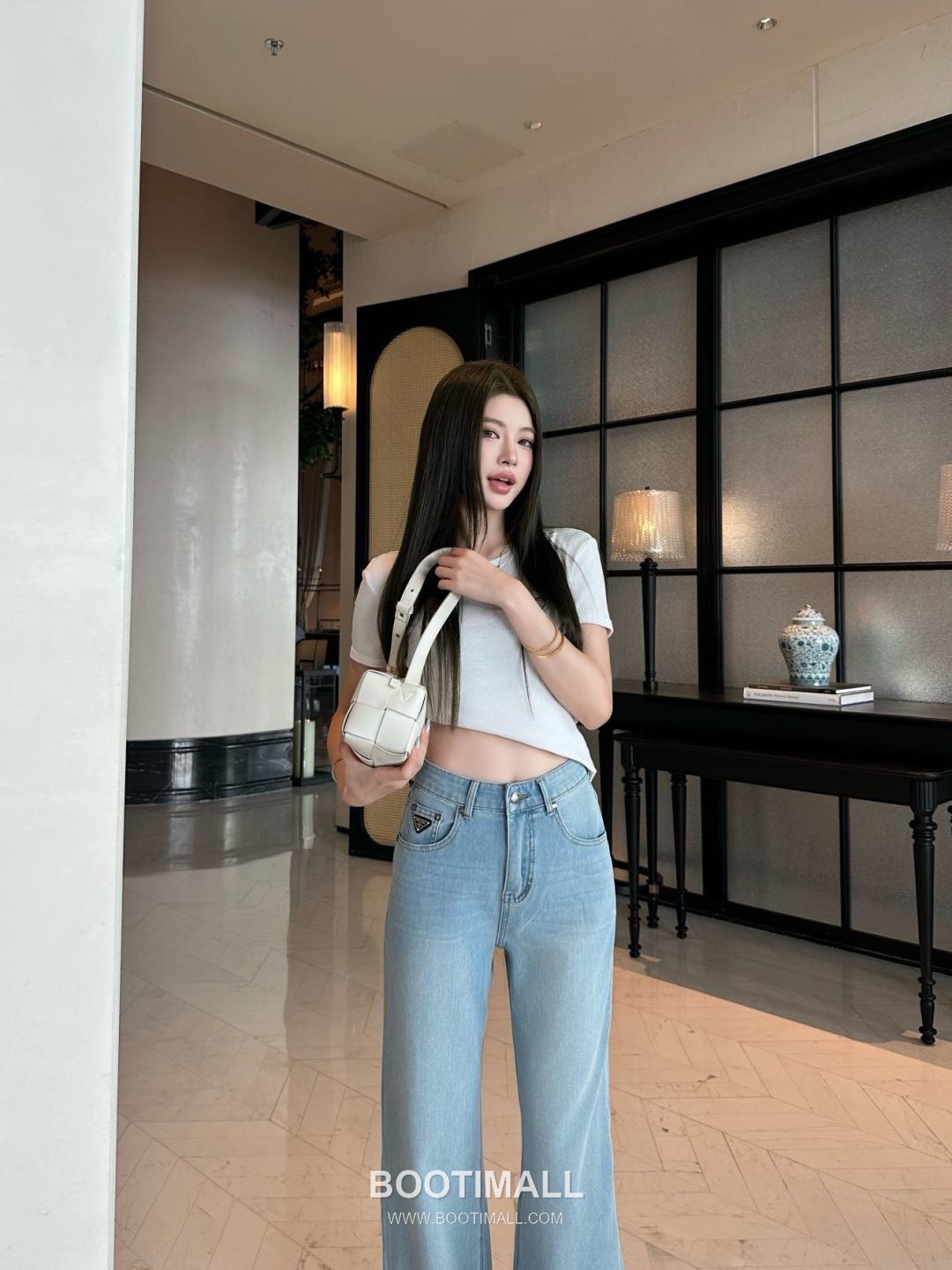 Prada SS26 Cotton Denim Tailored Straight Pants 프라다 SS26 코튼 데님 테일러드 스트레이트 블루 팬츠 3