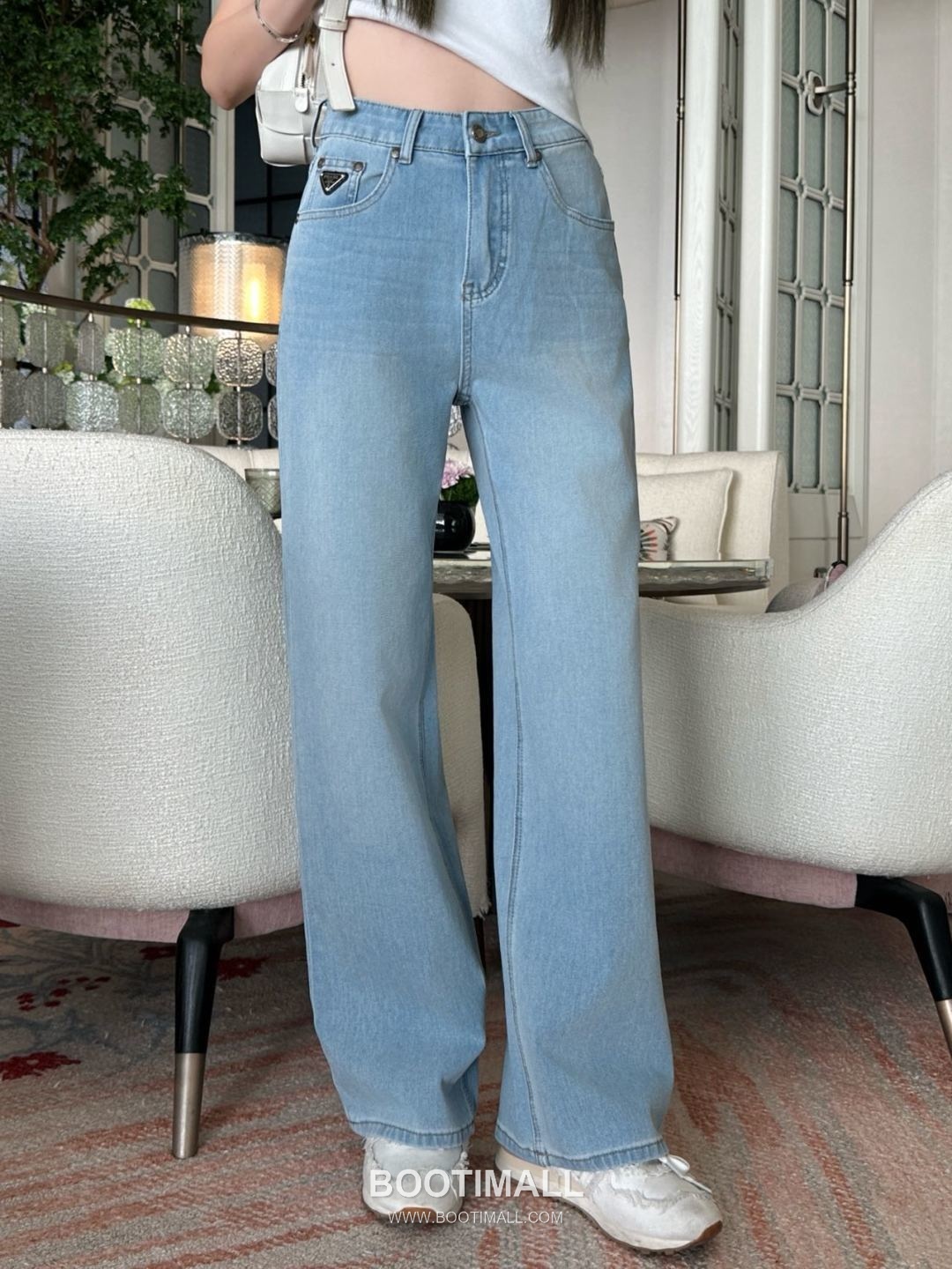 Prada SS26 Cotton Denim Tailored Straight Pants 프라다 SS26 코튼 데님 테일러드 스트레이트 블루 팬츠 6