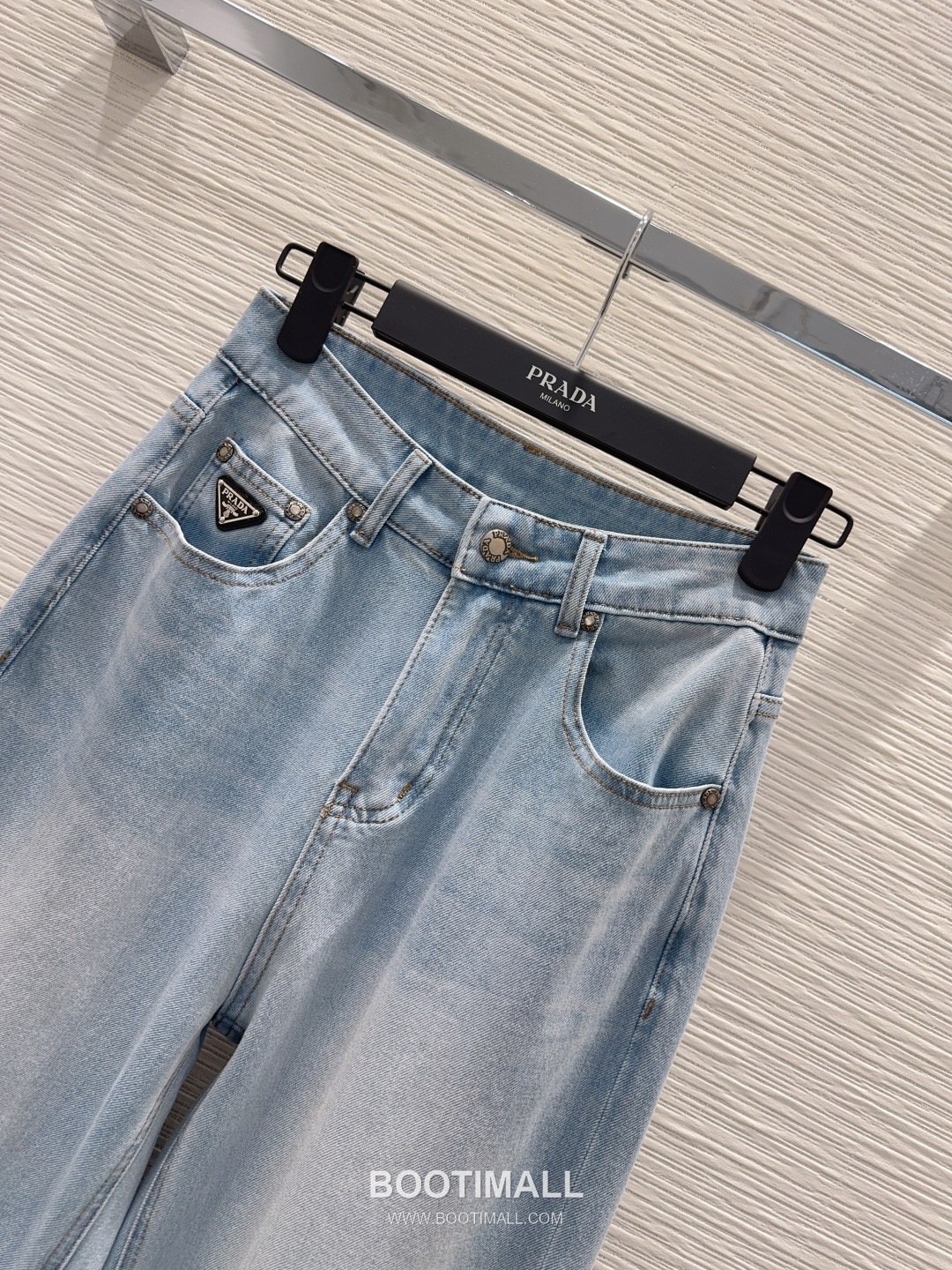 Prada SS26 Cotton Denim Tailored Straight Pants 프라다 SS26 코튼 데님 테일러드 스트레이트 블루 팬츠 11