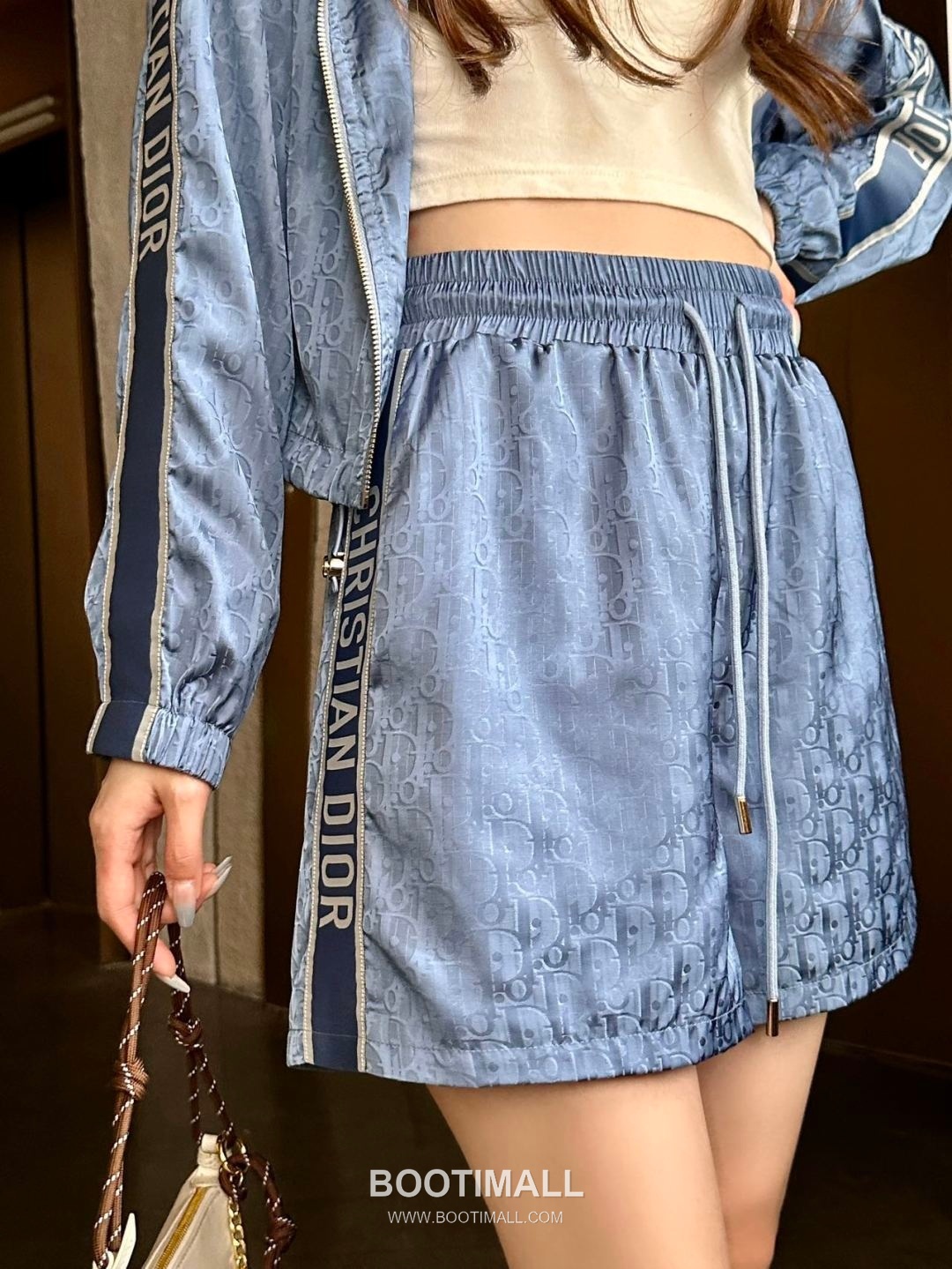 Dior SS26 Cotton Blend Cropped Jacket Shorts Set 디올 SS26 코튼혼방 크롭 재킷 쇼츠 화이트 셋업 6