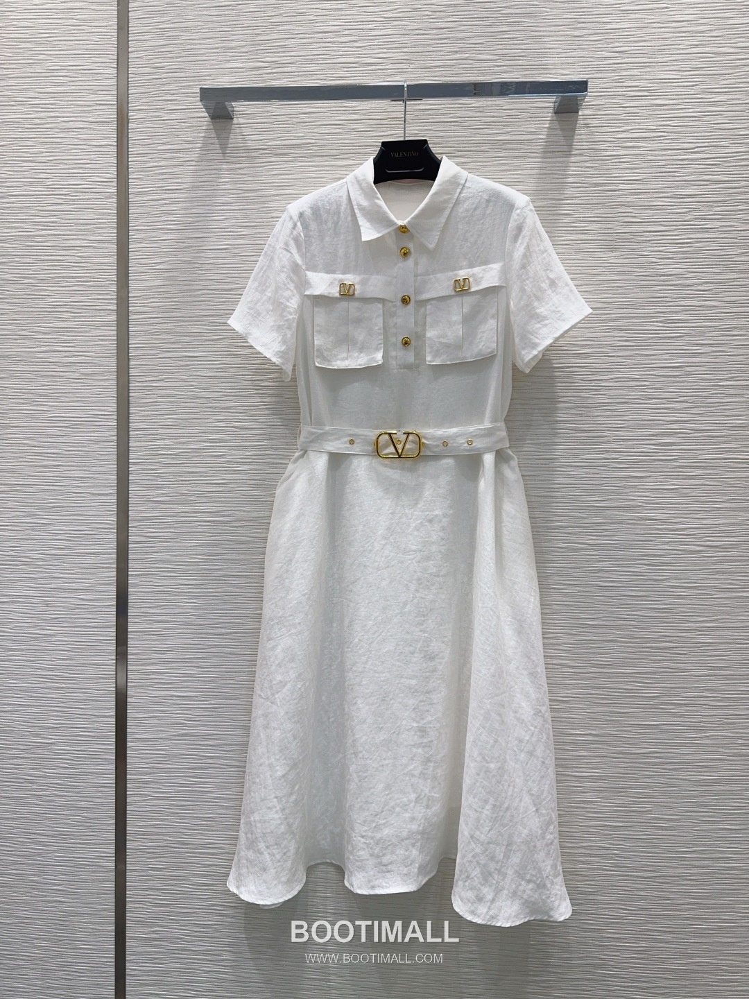 Valentino SS26 Linen Short Sleeve One Piece 발렌티노 SS26 린넨 반팔 베이지 원피스 10