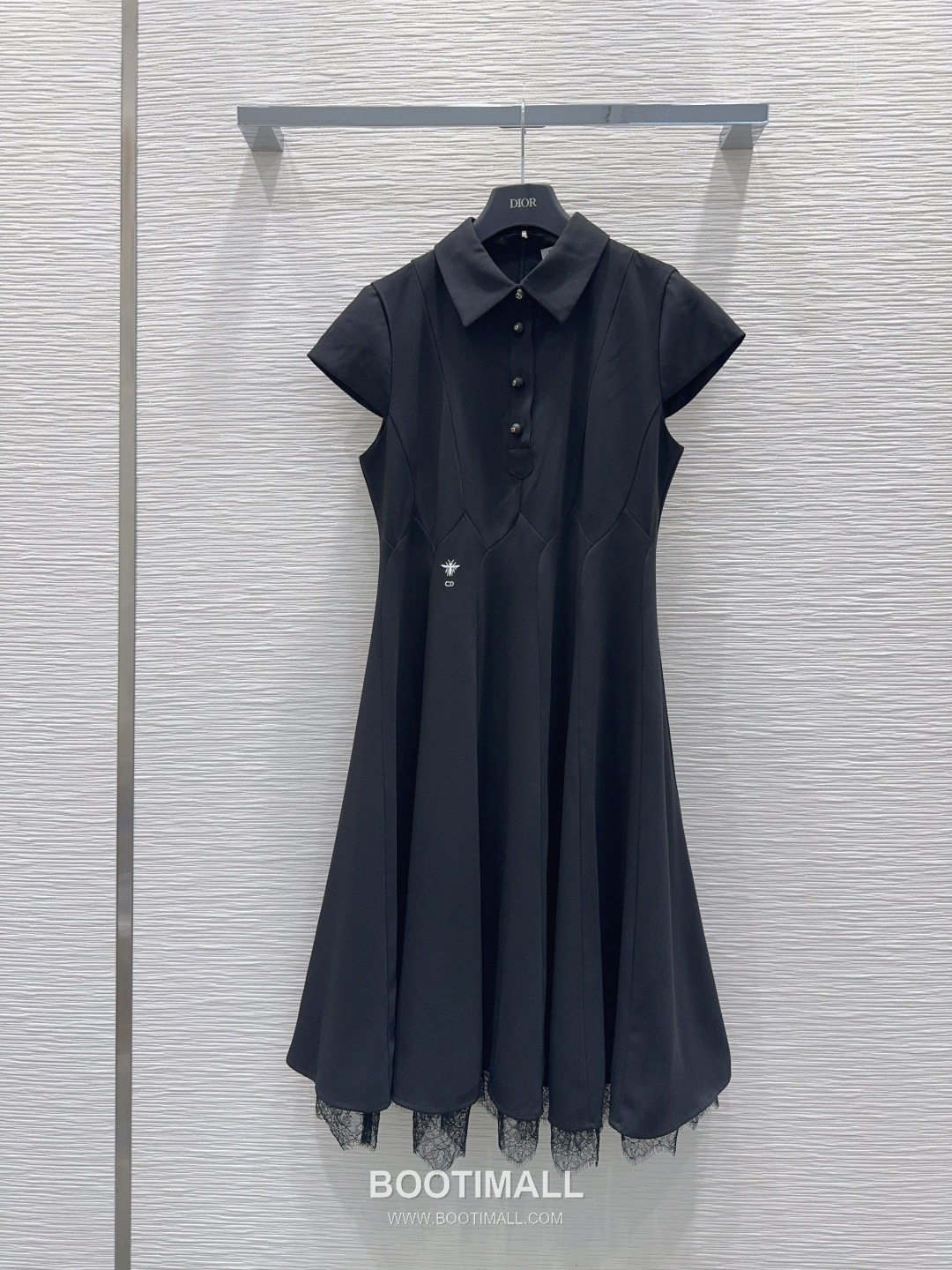 Dior SS26 Polyester Structured Fit Short Sleeve One Piece 디올 SS26 폴리에스터 구조핏 반팔 블랙 원피스 10