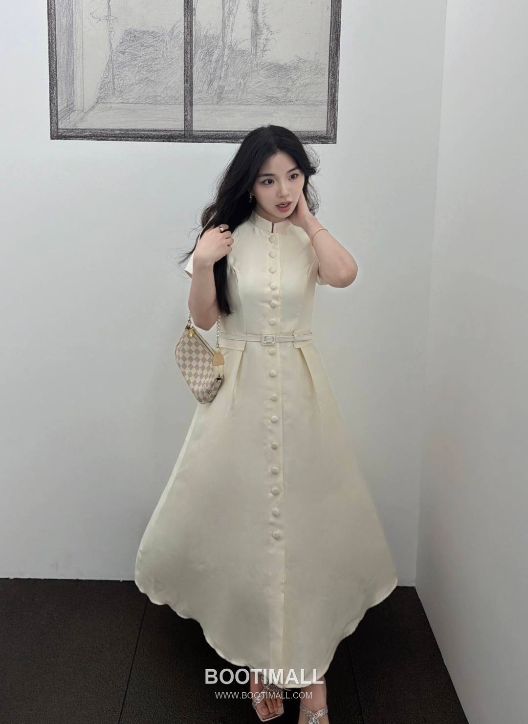 Dior SS26 Polyester Sleeveless Long One Piece 디올 SS26 폴리에스터 슬리브리스 블랙 원피스 1