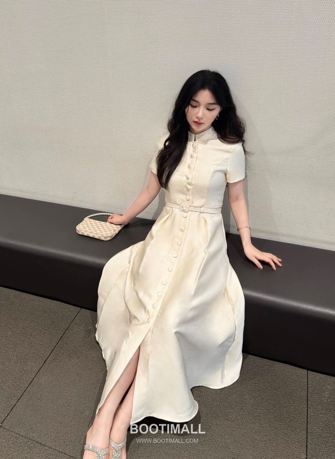 Dior SS26 Polyester Sleeveless Long One Piece 디올 SS26 폴리에스터 슬리브리스 블랙 원피스 7