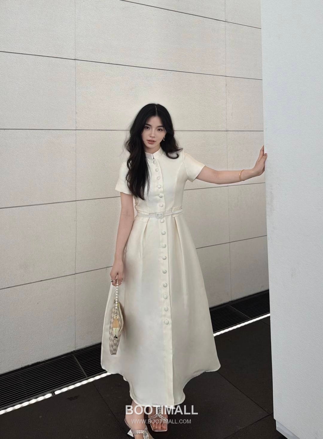 Dior SS26 Polyester Sleeveless Long One Piece 디올 SS26 폴리에스터 슬리브리스 블랙 원피스 8