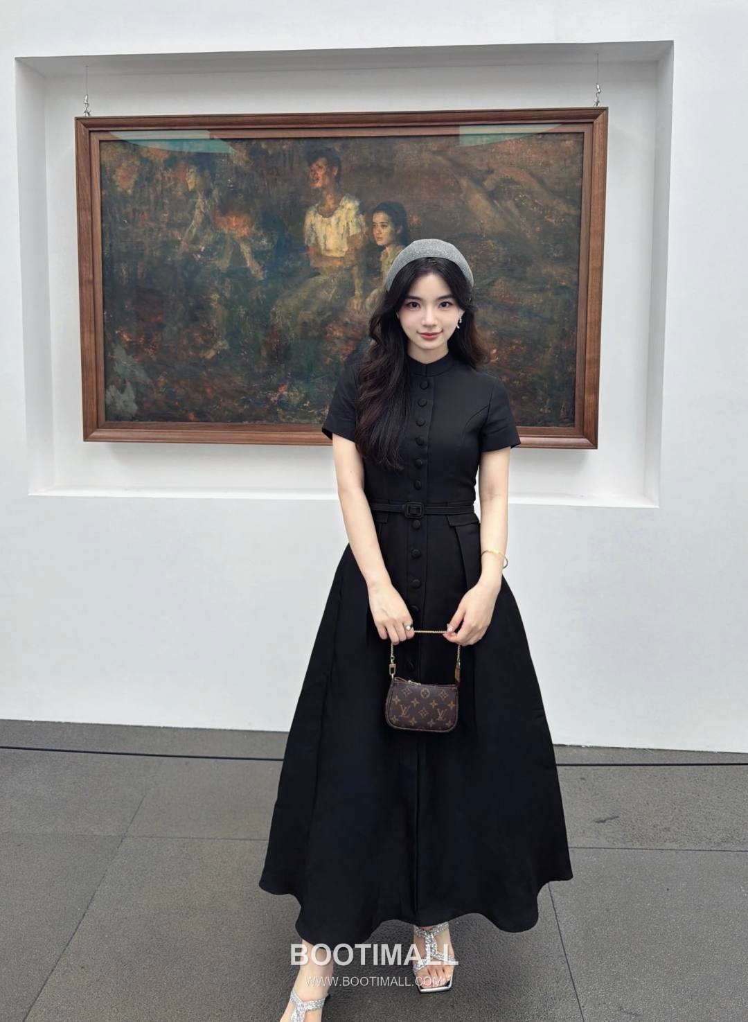 Dior SS26 Polyester Sleeveless Long One Piece 디올 SS26 폴리에스터 슬리브리스 블랙 원피스 8