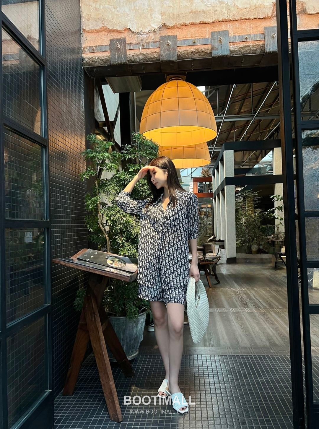 Dior SS26 Cotton Logo Print Long Sleeve Shirt Shorts Set 디올 SS26 코튼 로고 프린트 롱슬리브 셔츠 블랙 쇼츠 셋업 8