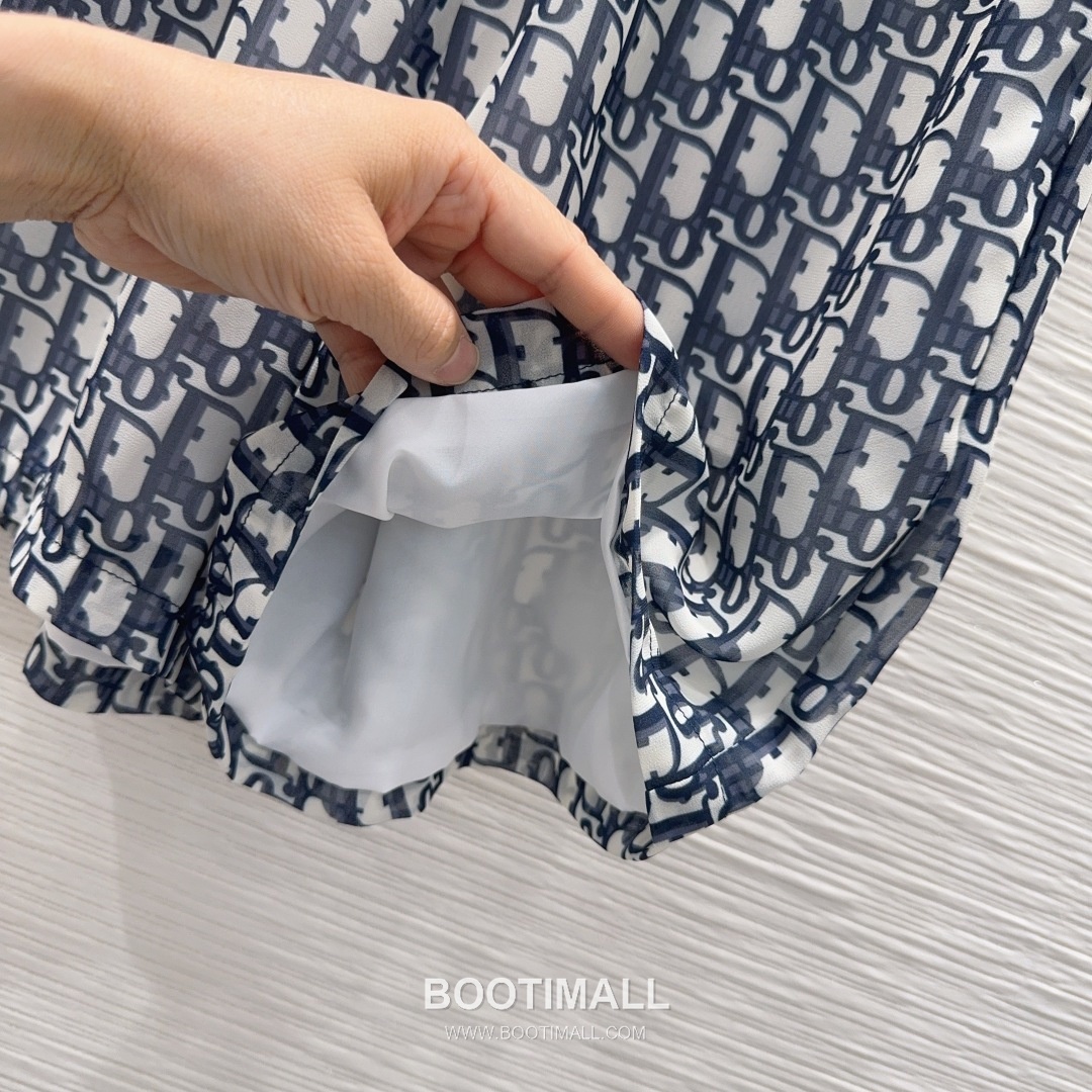 Dior SS26 Cotton Logo Print Long Sleeve Shirt Shorts Set 디올 SS26 코튼 로고 프린트 롱슬리브 셔츠 블랙 쇼츠 셋업 14