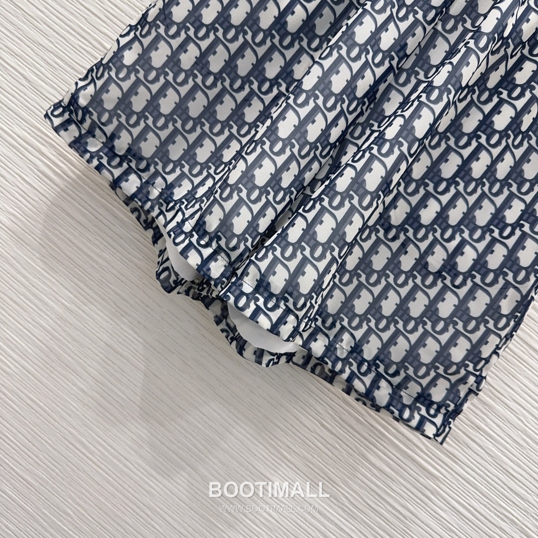 Dior SS26 Cotton Logo Print Long Sleeve Shirt Shorts Set 디올 SS26 코튼 로고 프린트 롱슬리브 셔츠 블랙 쇼츠 셋업 15