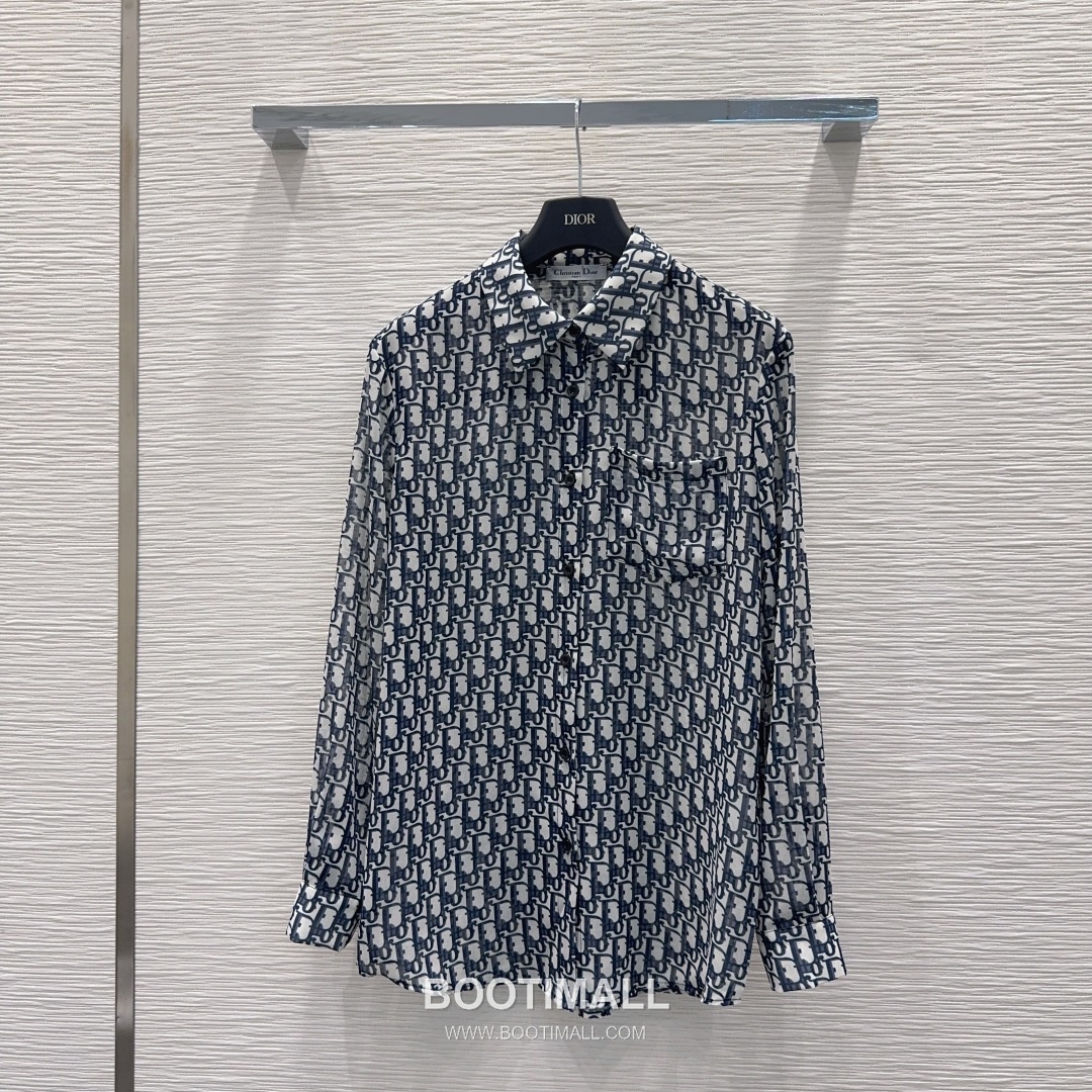 Dior SS26 Cotton Logo Print Long Sleeve Shirt Shorts Set 디올 SS26 코튼 로고 프린트 롱슬리브 셔츠 블랙 쇼츠 셋업 20