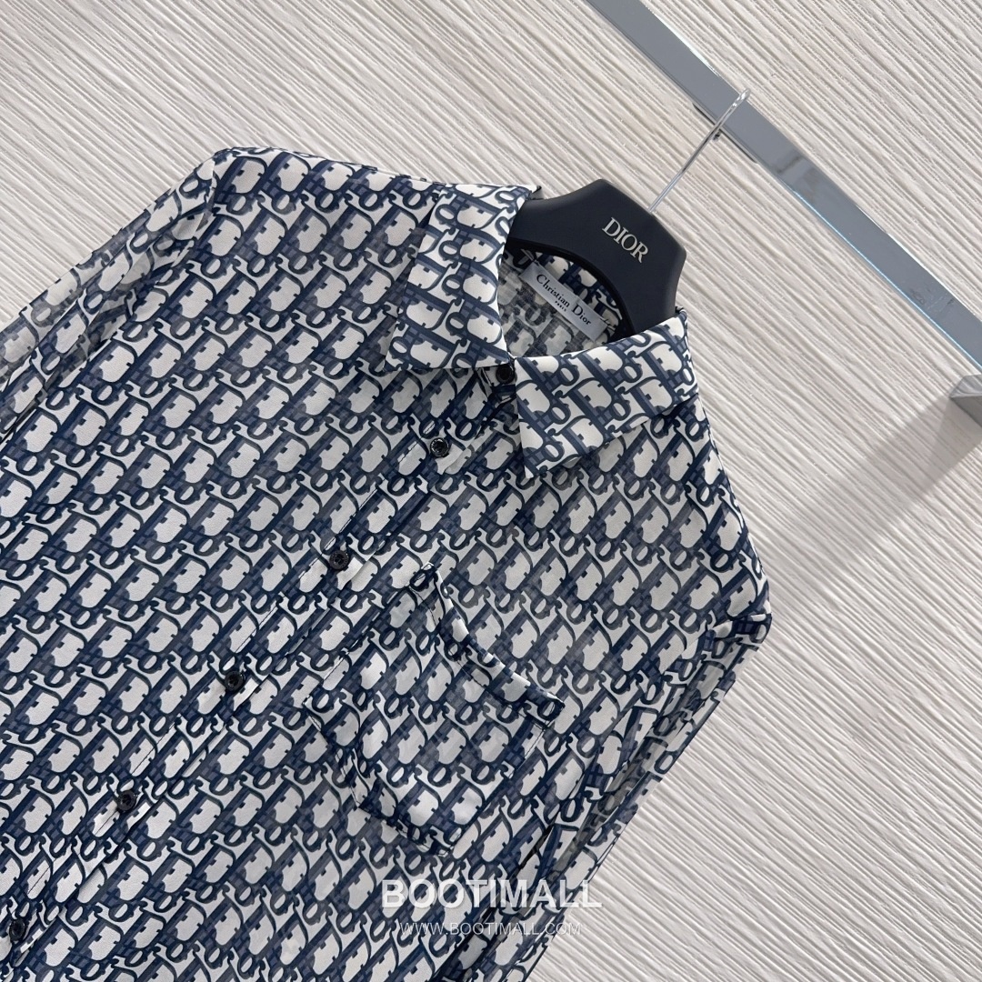 Dior SS26 Cotton Logo Print Long Sleeve Shirt Shorts Set 디올 SS26 코튼 로고 프린트 롱슬리브 셔츠 블랙 쇼츠 셋업 21