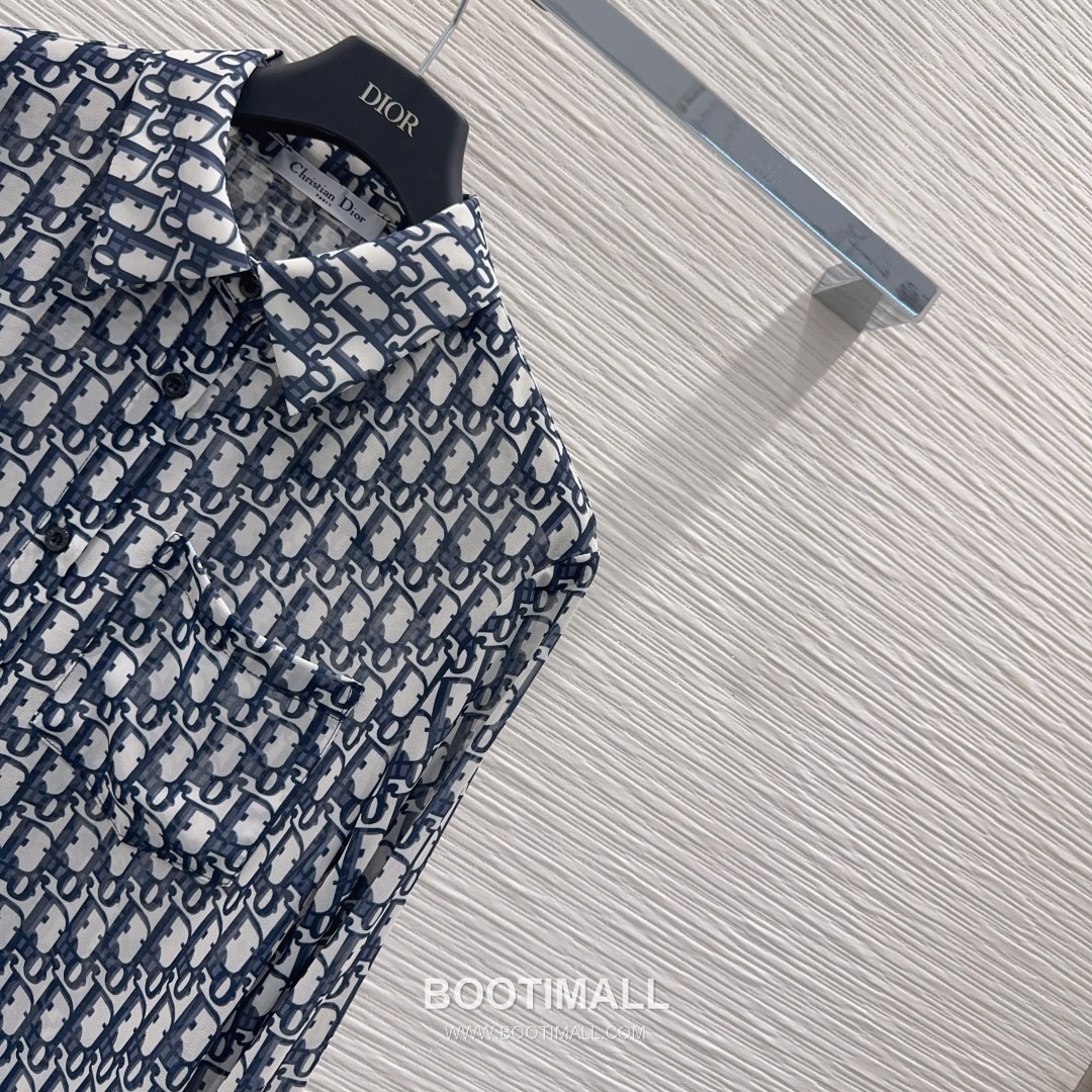 Dior SS26 Cotton Logo Print Long Sleeve Shirt Shorts Set 디올 SS26 코튼 로고 프린트 롱슬리브 셔츠 블랙 쇼츠 셋업 22