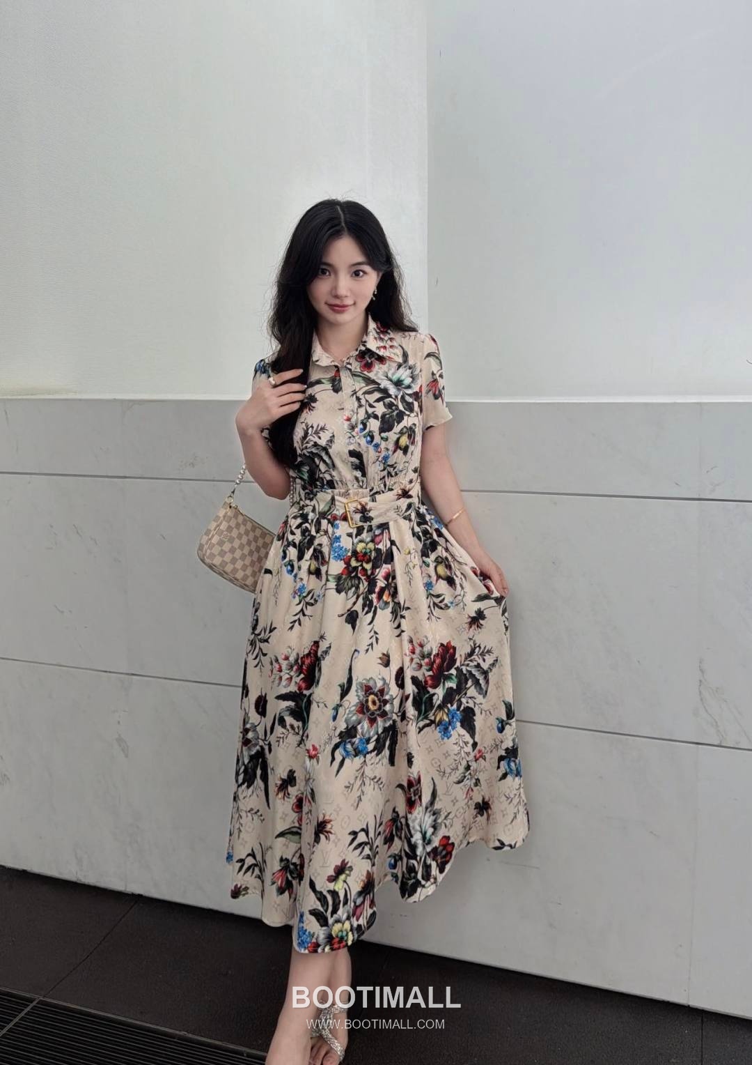 Louis Vuitton SS26 Polyester Print Sleeveless One Piece 루이비통 SS26 폴리에스터 프린트 슬리브리스 블랙 원피스 2