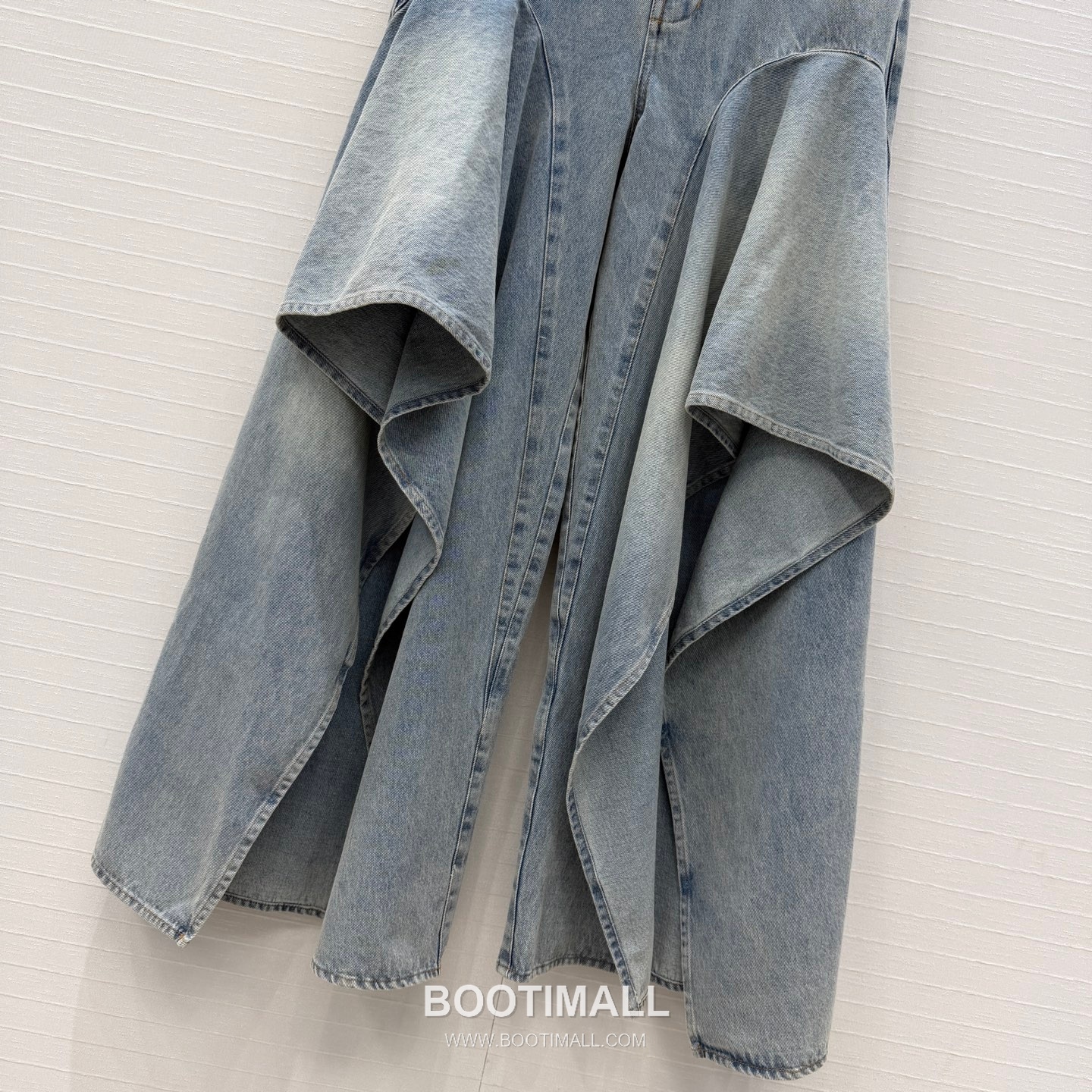 Alaia SS26 Cotton Washed Ruffle Wide Denim Pants 알라이아 SS26 코튼 워시드 프릴 와이드 블루 팬츠 7