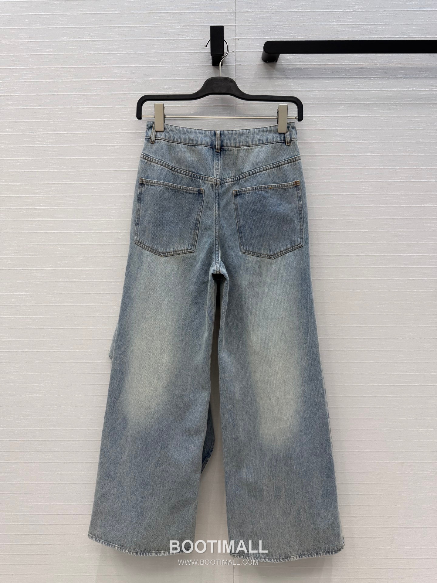 Alaia SS26 Cotton Washed Ruffle Wide Denim Pants 알라이아 SS26 코튼 워시드 프릴 와이드 블루 팬츠 8