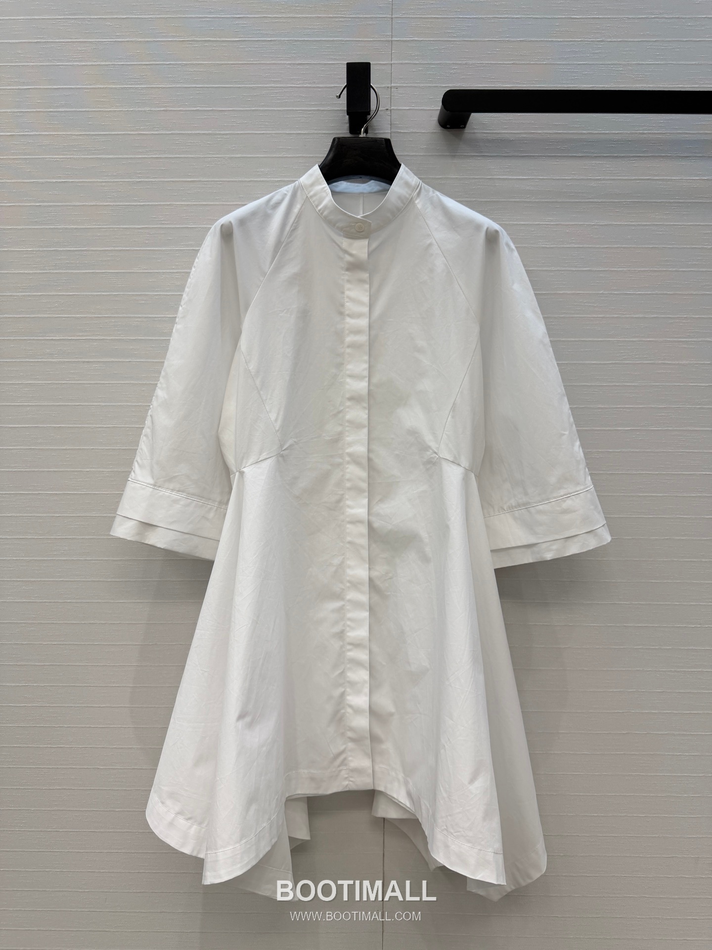 Alaia SS26 Cotton Asymmetric Waist Fit Short Sleeve One Piece 알라이아 SS26 코튼 비대칭 허리핏 반팔 블랙 원피스 8