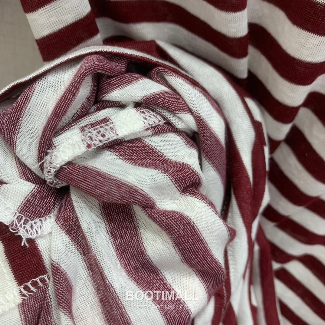 Prada SS26 Tencel Striped Triangle Logo T-Shirt 프라다 SS26 텐셀 스트라이프 삼각 로고 블루 티셔츠 16