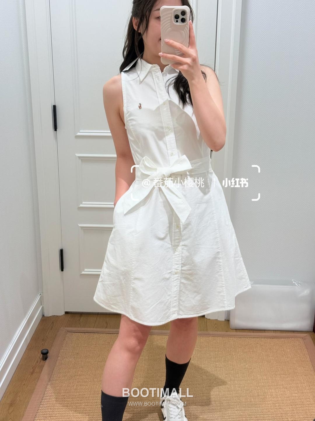 Polo Ralph Lauren SS26 Cotton Pony Embroidered Belted One Piece 폴로랄프로렌 SS26 코튼 포니 자수 벨트 옐로우 원피스 1