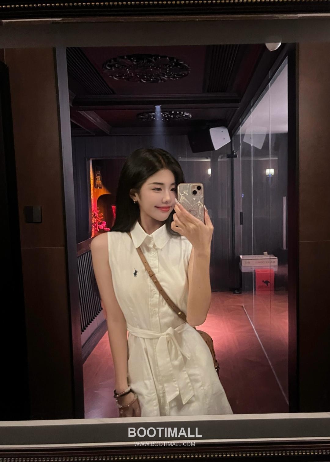 Polo Ralph Lauren SS26 Cotton Pony Embroidered Belted One Piece 폴로랄프로렌 SS26 코튼 포니 자수 벨트 옐로우 원피스 5