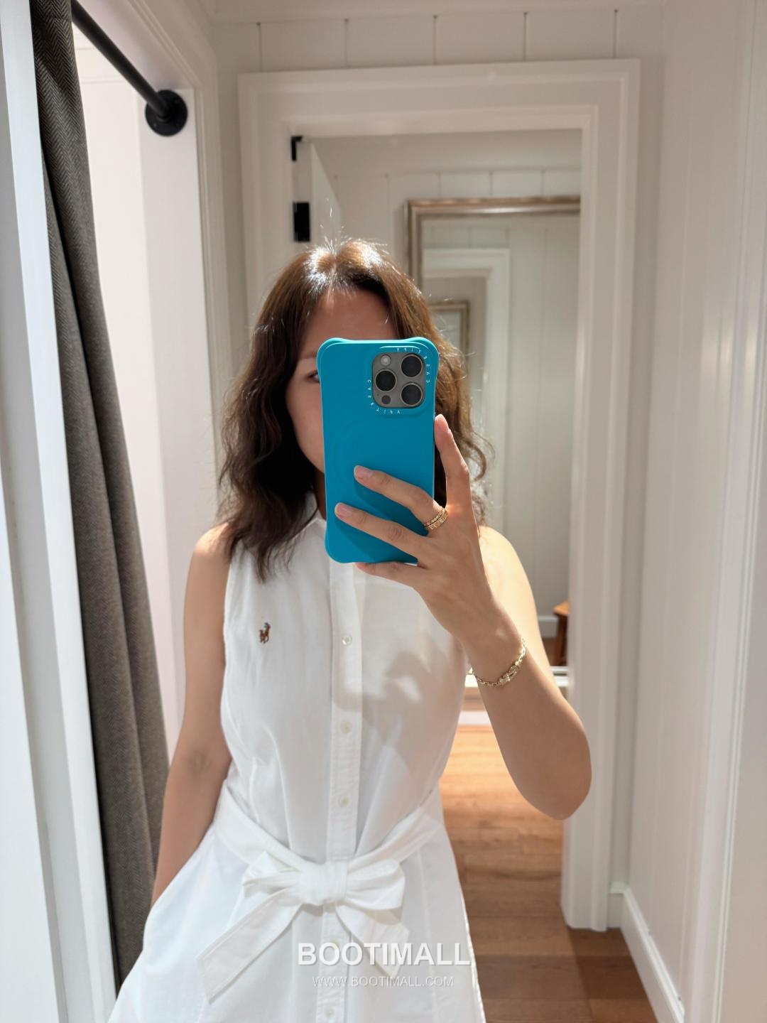 Polo Ralph Lauren SS26 Cotton Pony Embroidered Belted One Piece 폴로랄프로렌 SS26 코튼 포니 자수 벨트 옐로우 원피스 7