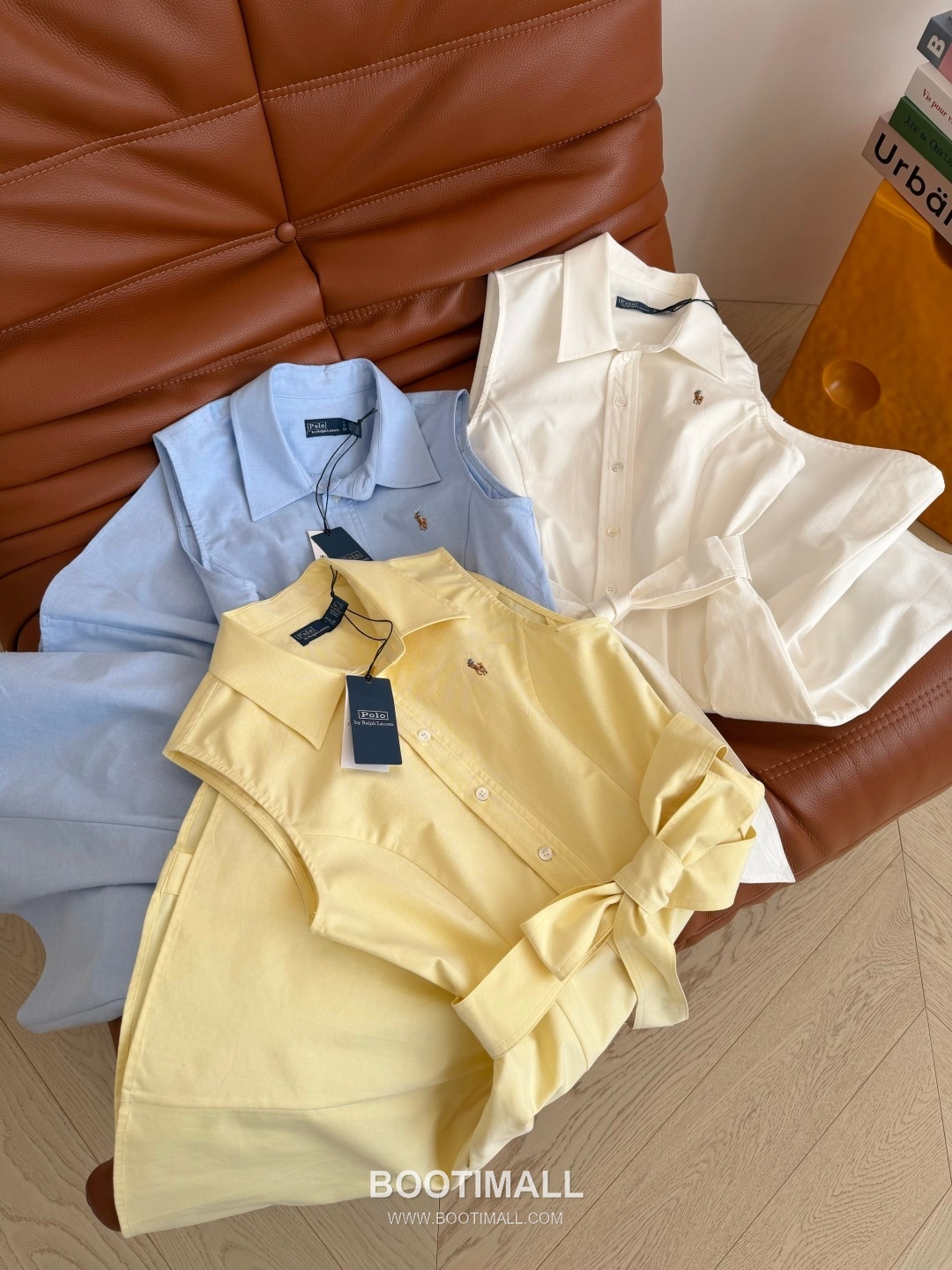 Polo Ralph Lauren SS26 Cotton Pony Embroidered Belted One Piece 폴로랄프로렌 SS26 코튼 포니 자수 벨트 옐로우 원피스 10