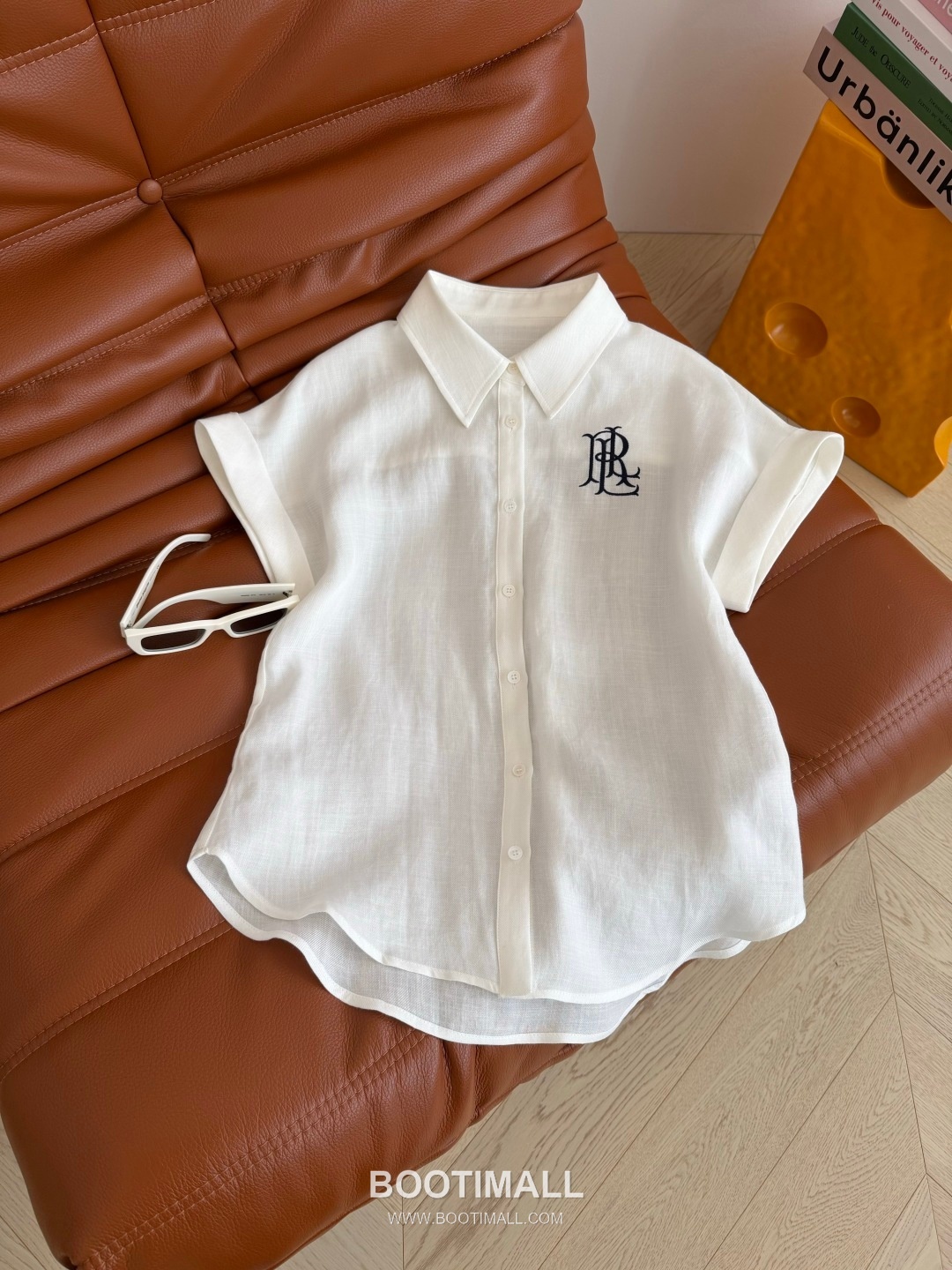 Loewe SS26 Linen Tencel Logo Embroidered Shirt 로에베 SS26 린넨 텐셀 로고 자수 화이트 셔츠 10