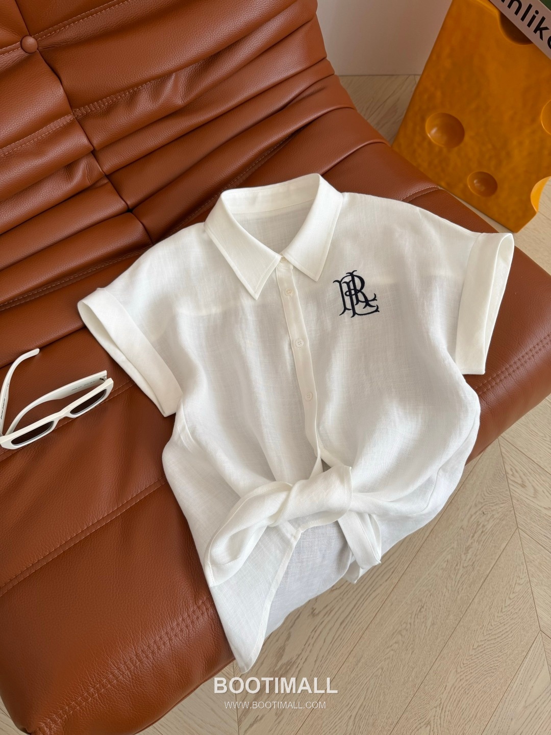 Loewe SS26 Linen Tencel Logo Embroidered Shirt 로에베 SS26 린넨 텐셀 로고 자수 화이트 셔츠 11