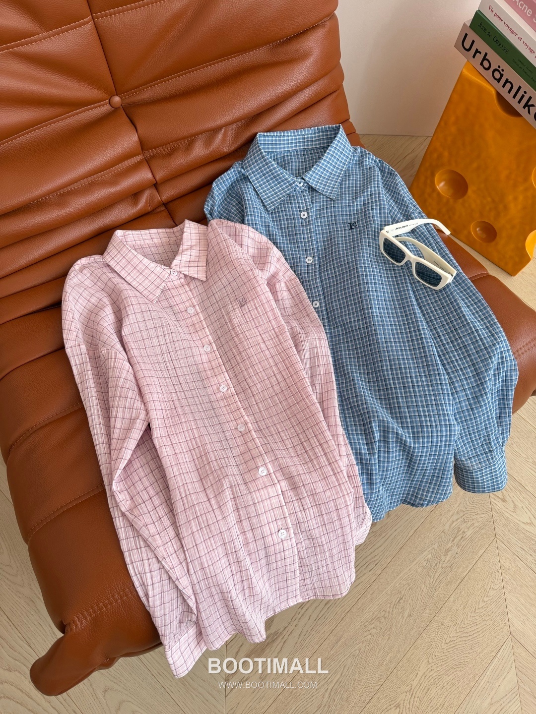 Lacoste SS26 Cotton Check Logo Embroidered Shirt 라코스테 SS26 코튼 체크 로고 자수 블루 셔츠 10