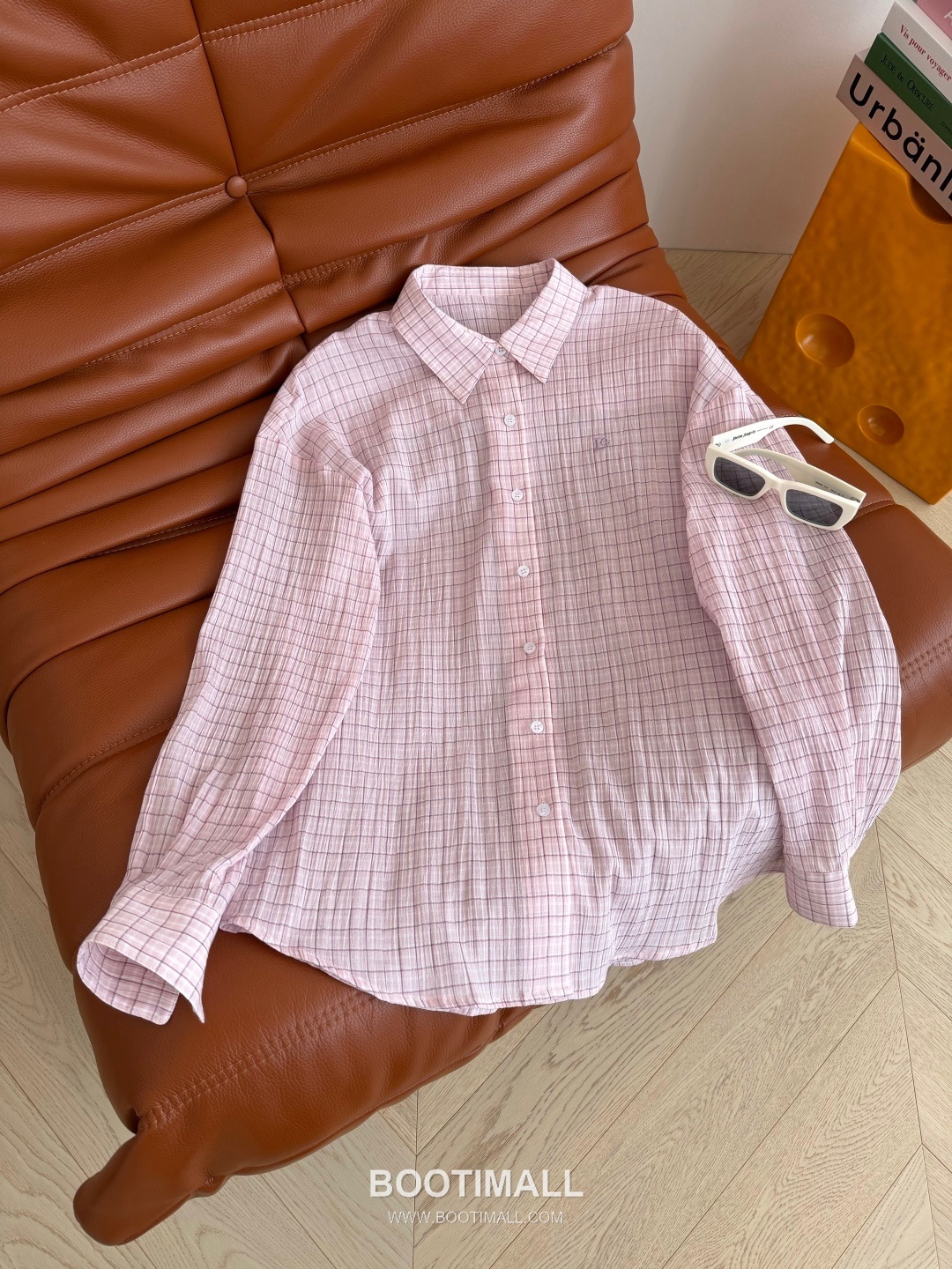 Lacoste SS26 Cotton Check Logo Embroidered Shirt 라코스테 SS26 코튼 체크 로고 자수 블루 셔츠 12