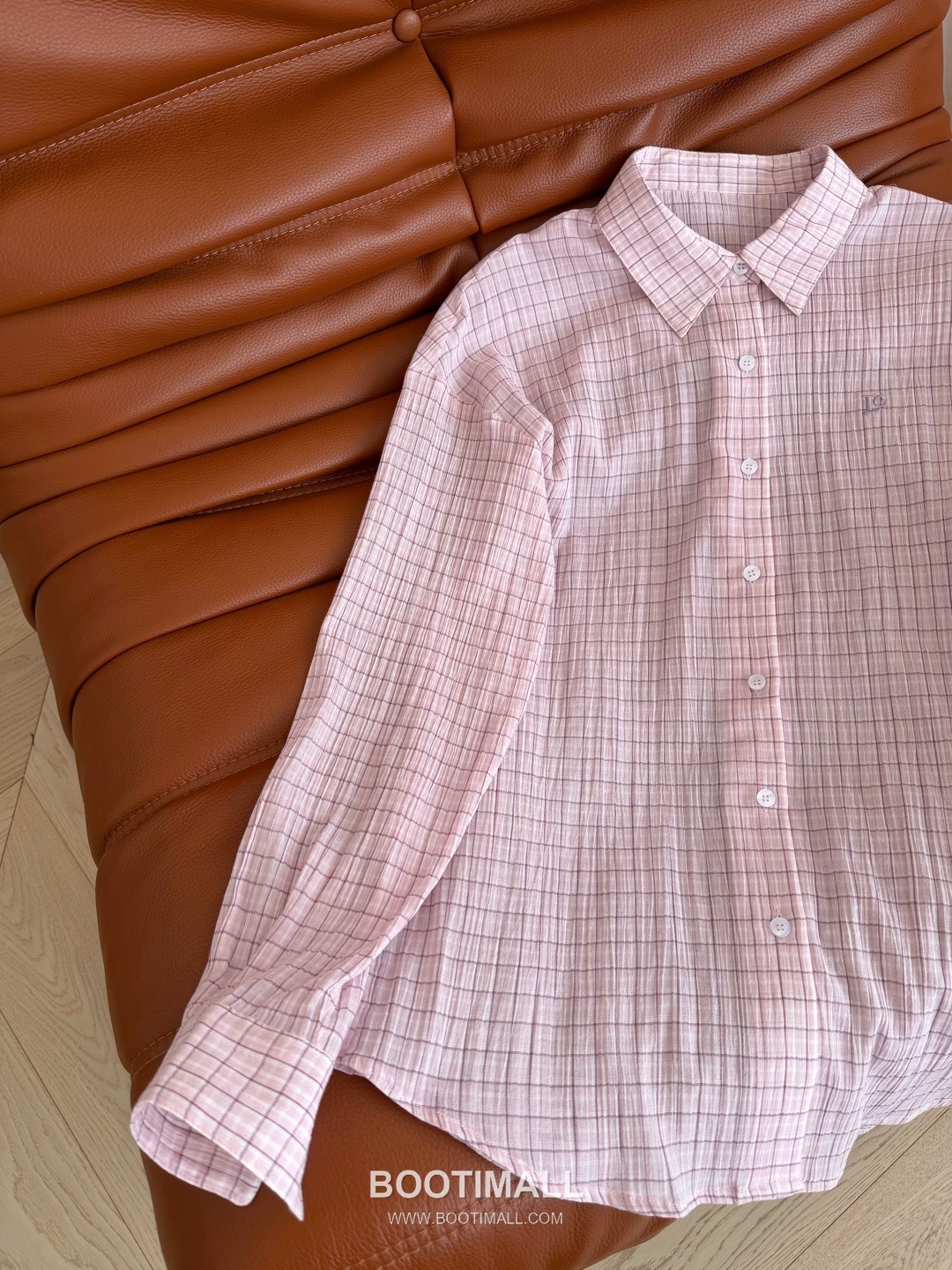 Lacoste SS26 Cotton Check Logo Embroidered Shirt 라코스테 SS26 코튼 체크 로고 자수 블루 셔츠 14