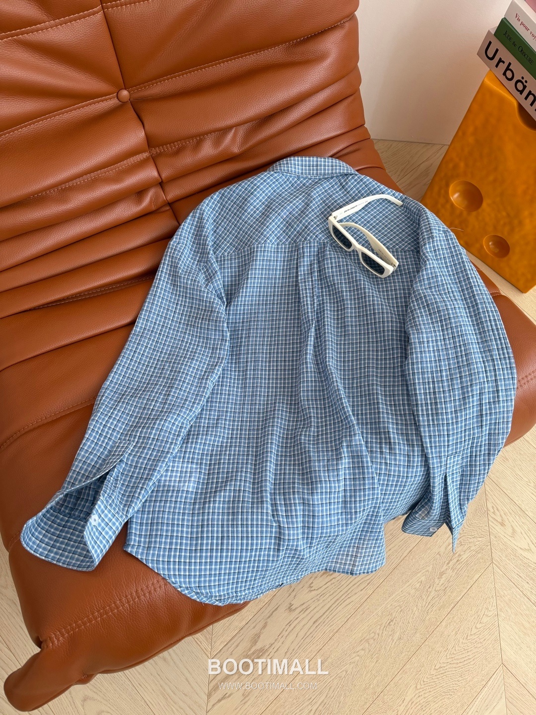 Lacoste SS26 Cotton Check Logo Embroidered Shirt 라코스테 SS26 코튼 체크 로고 자수 블루 셔츠 18